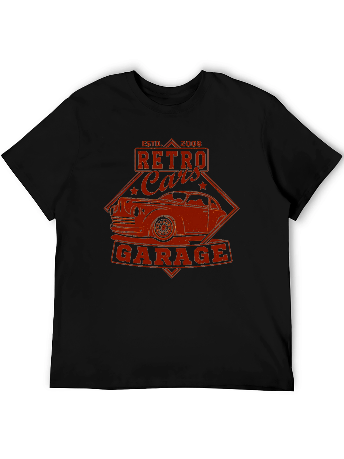 Retro Cars Garage T-Shirt - Classic Car Design