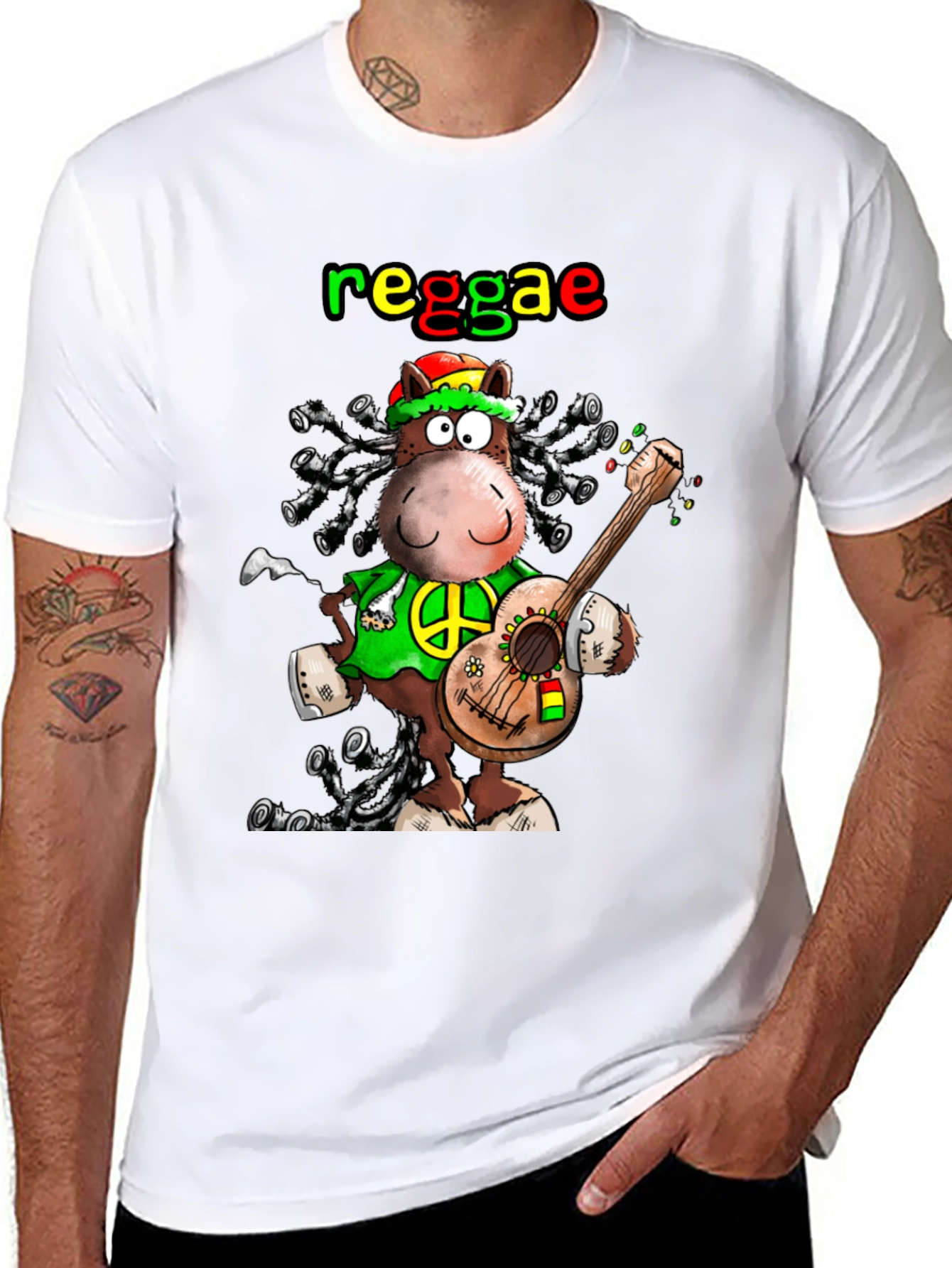 Reggae Hippie Cartoon T-Shirt