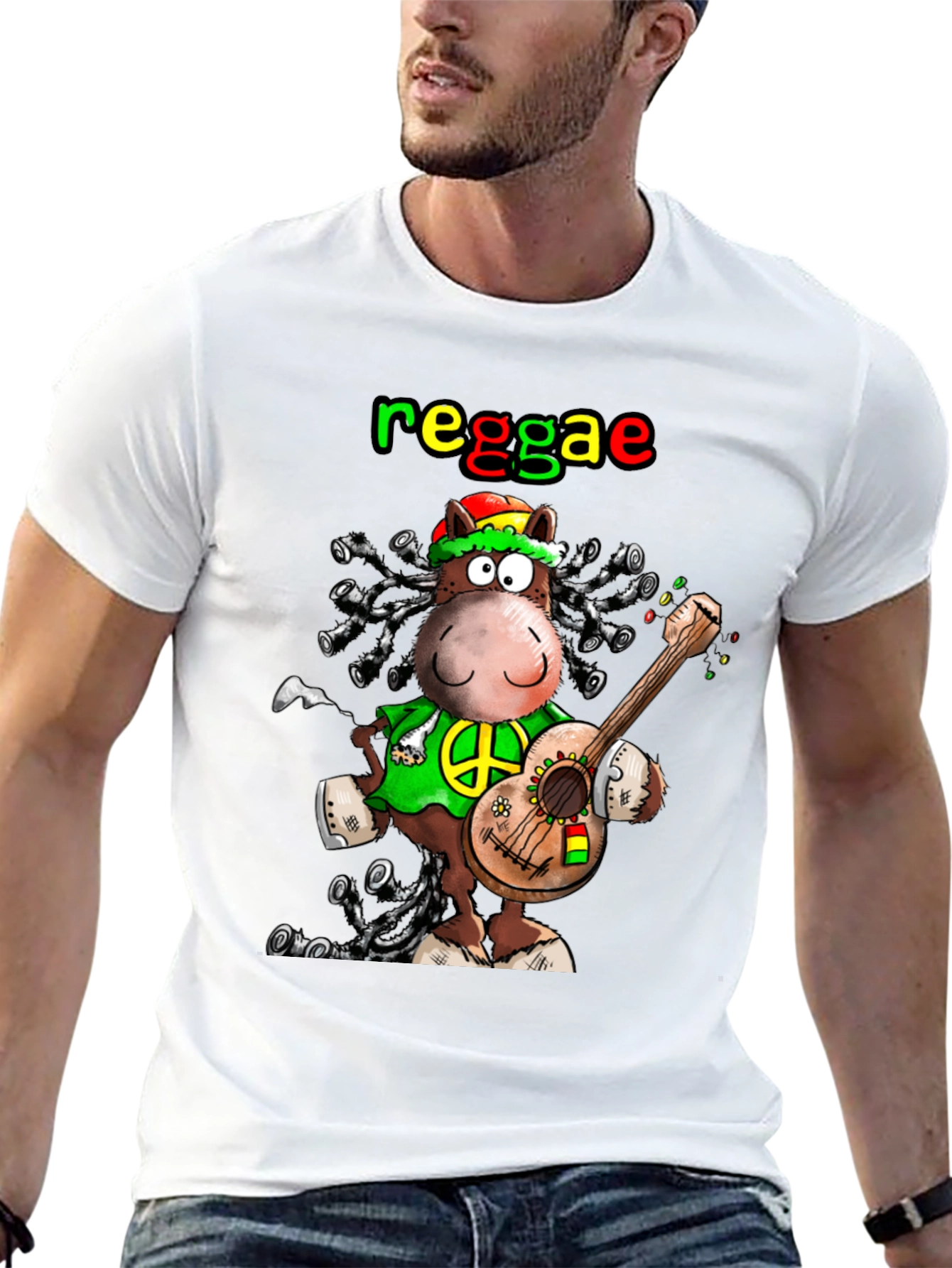 Reggae Hippie Cartoon T-Shirt