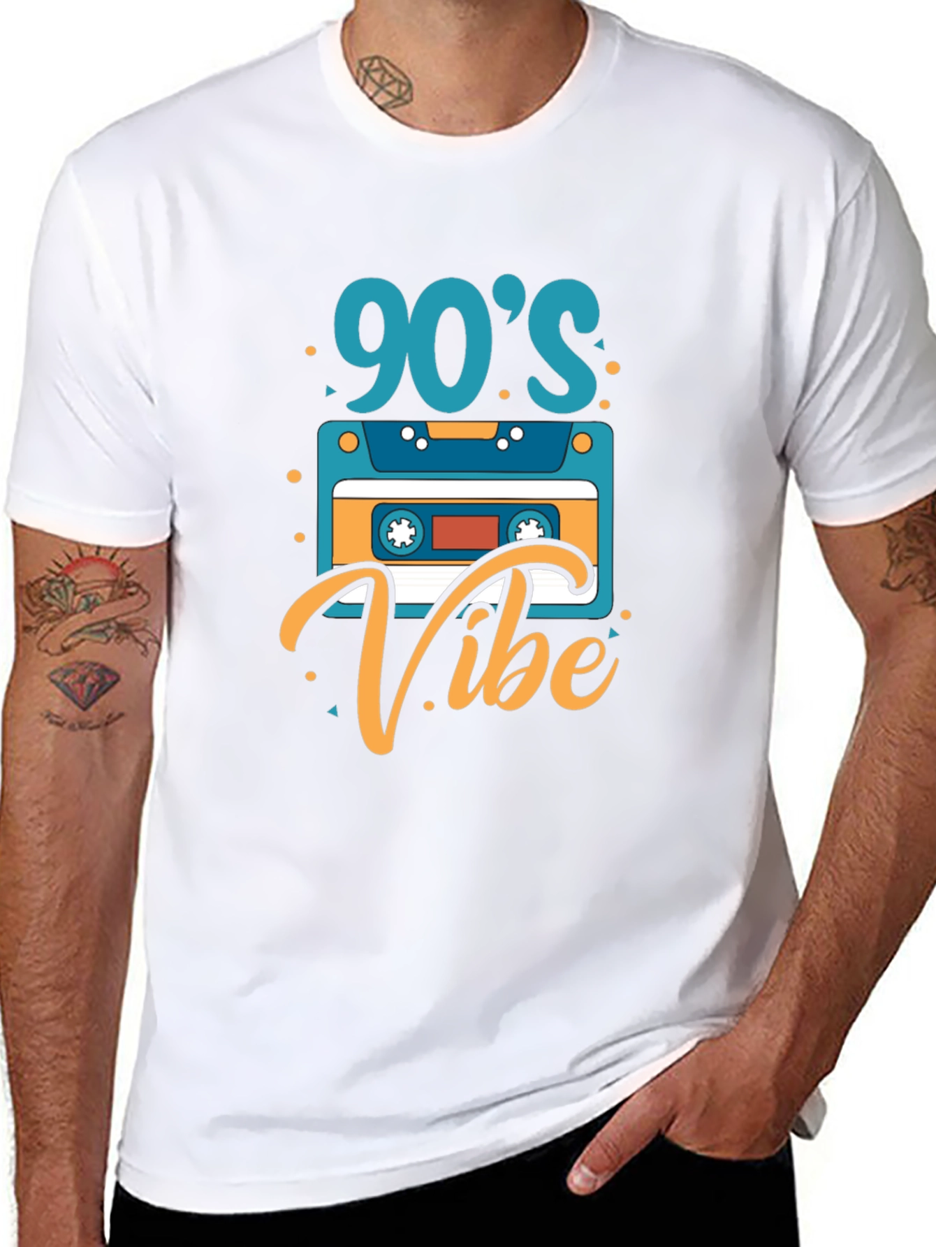 90s Vibe Graphic Tee - Retro Cassette T-Shirt