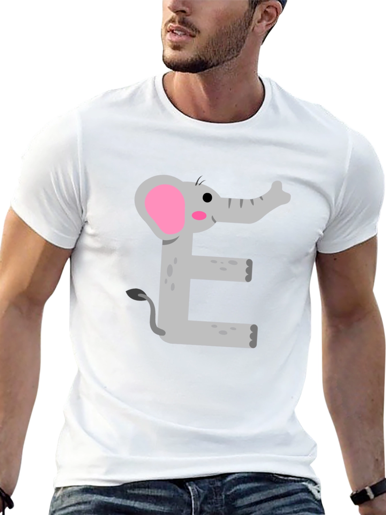 Elephant E Graphic Tee - Kids Alphabet Shirt