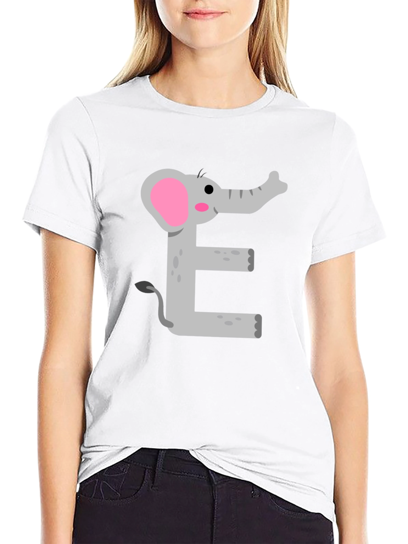 Elephant E Graphic Tee - Kids Alphabet Shirt