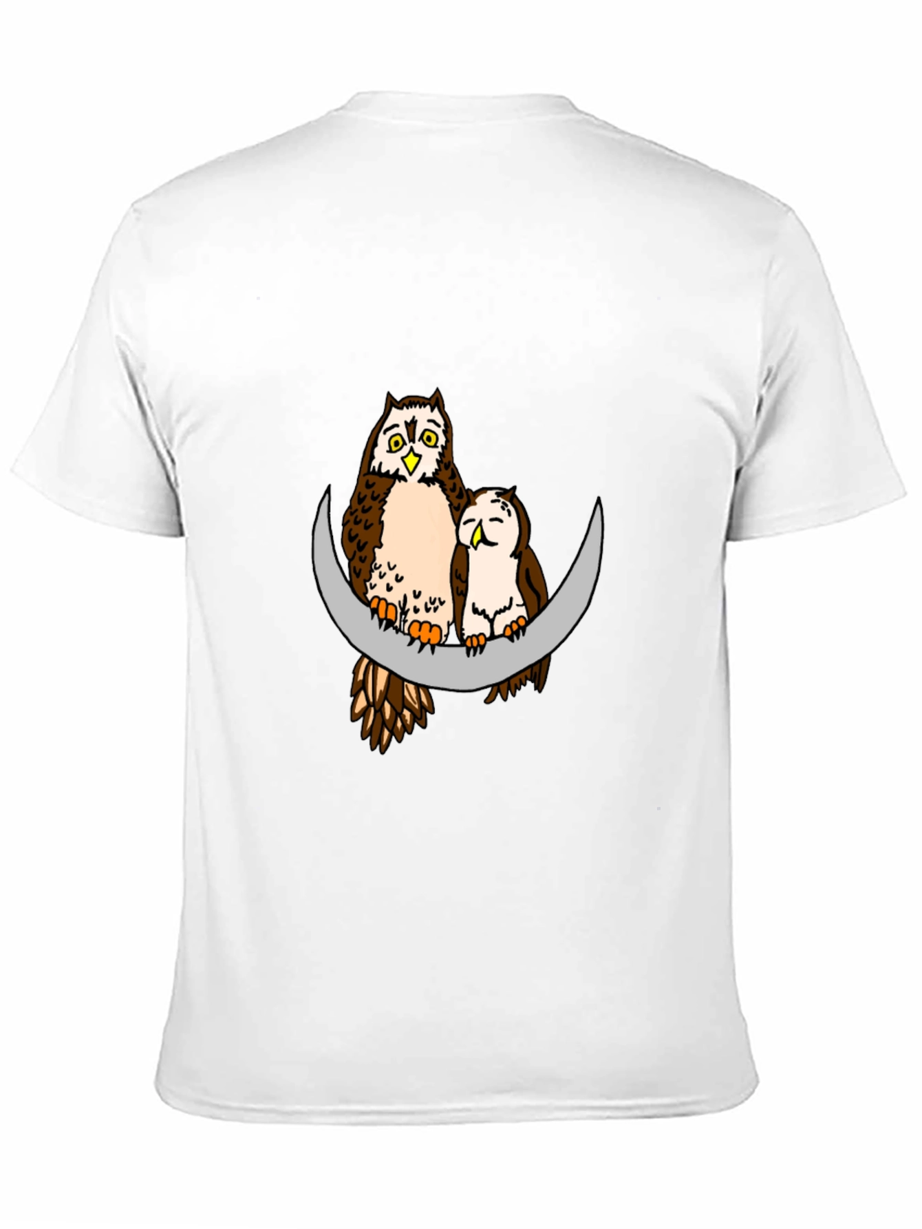 Owl & Moon Graphic T-Shirt - Soft Cotton Tee