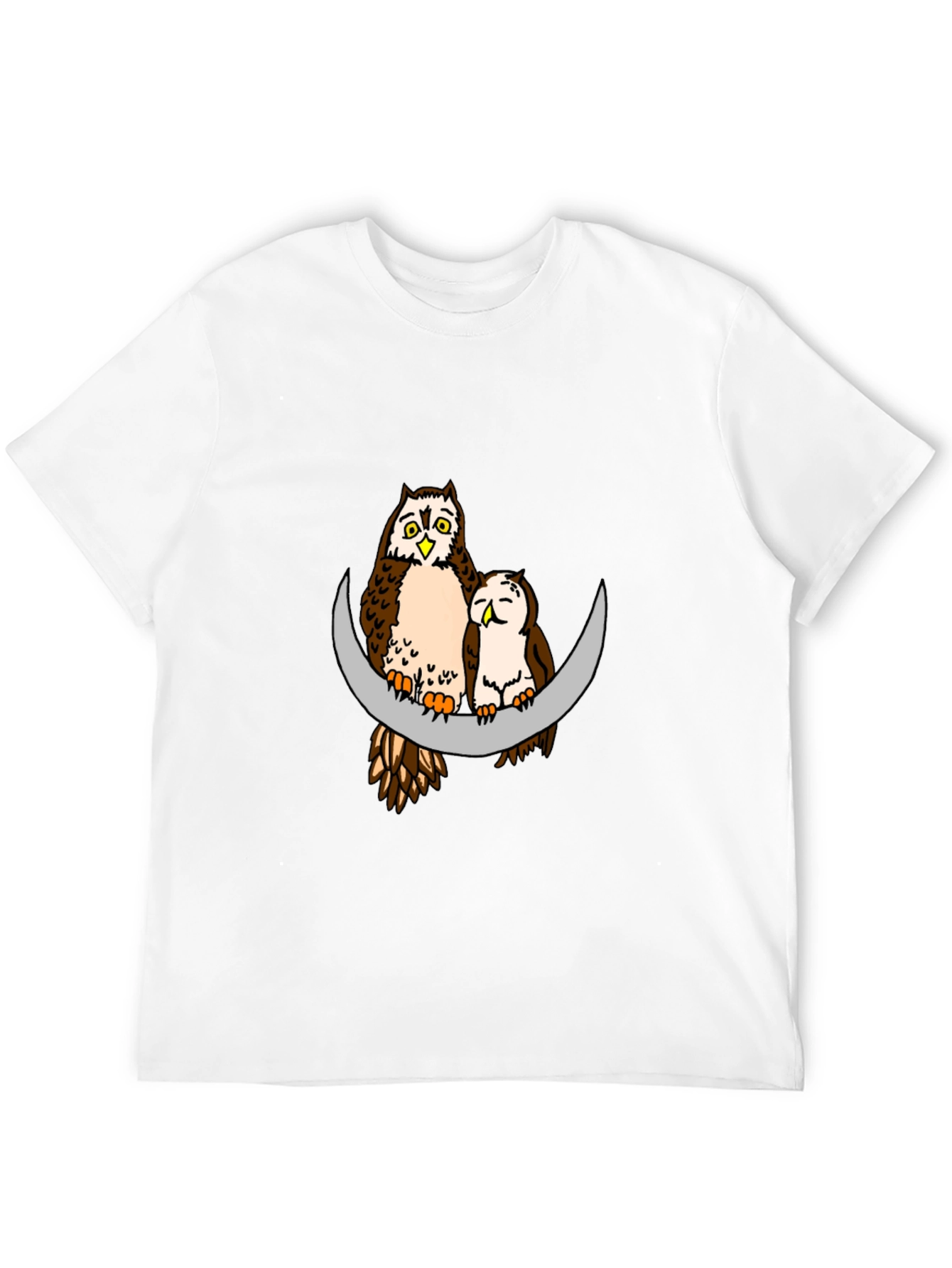 Owl & Moon Graphic T-Shirt - Soft Cotton Tee