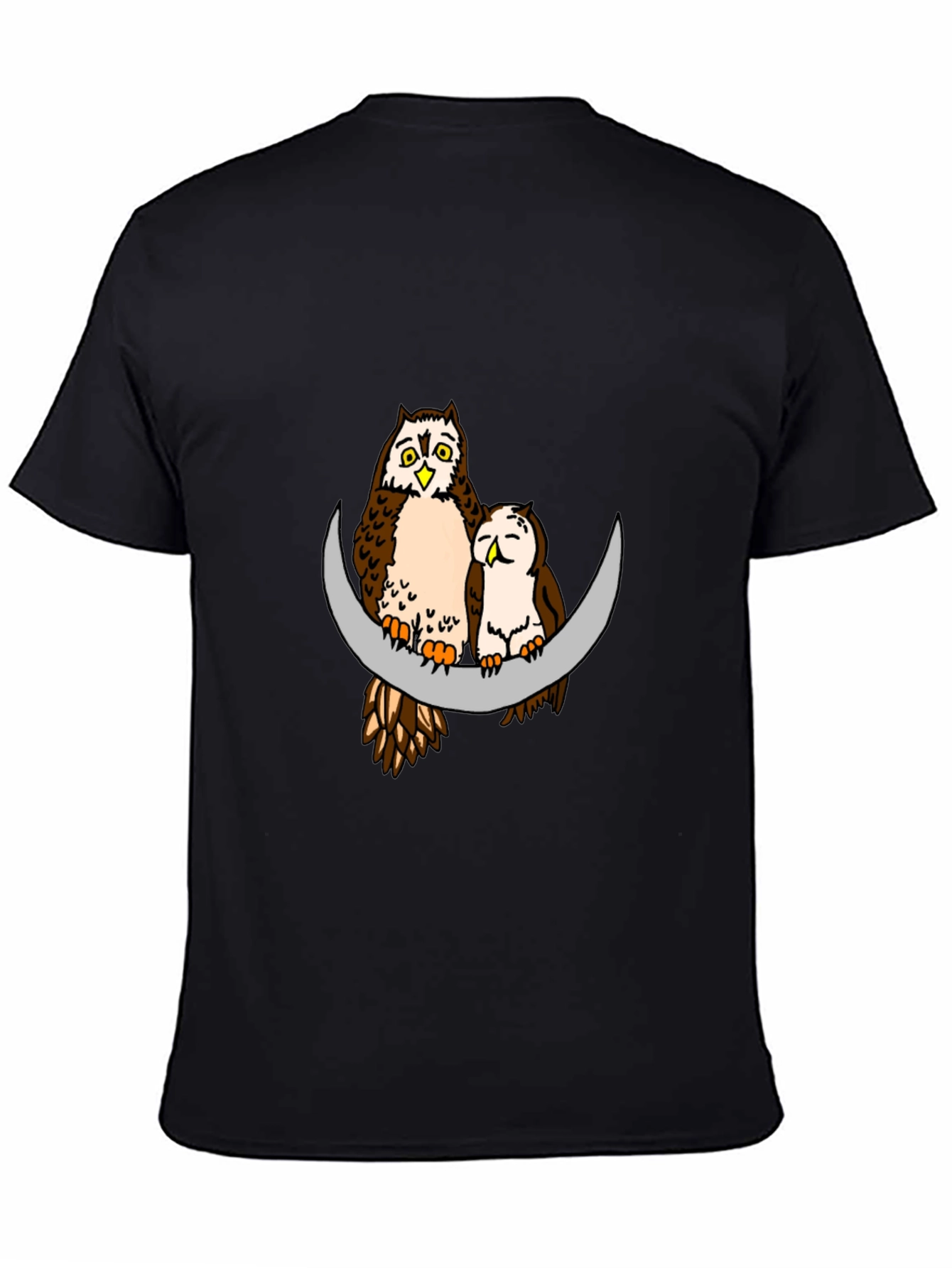 Owl & Moon Graphic T-Shirt - Soft Cotton Tee