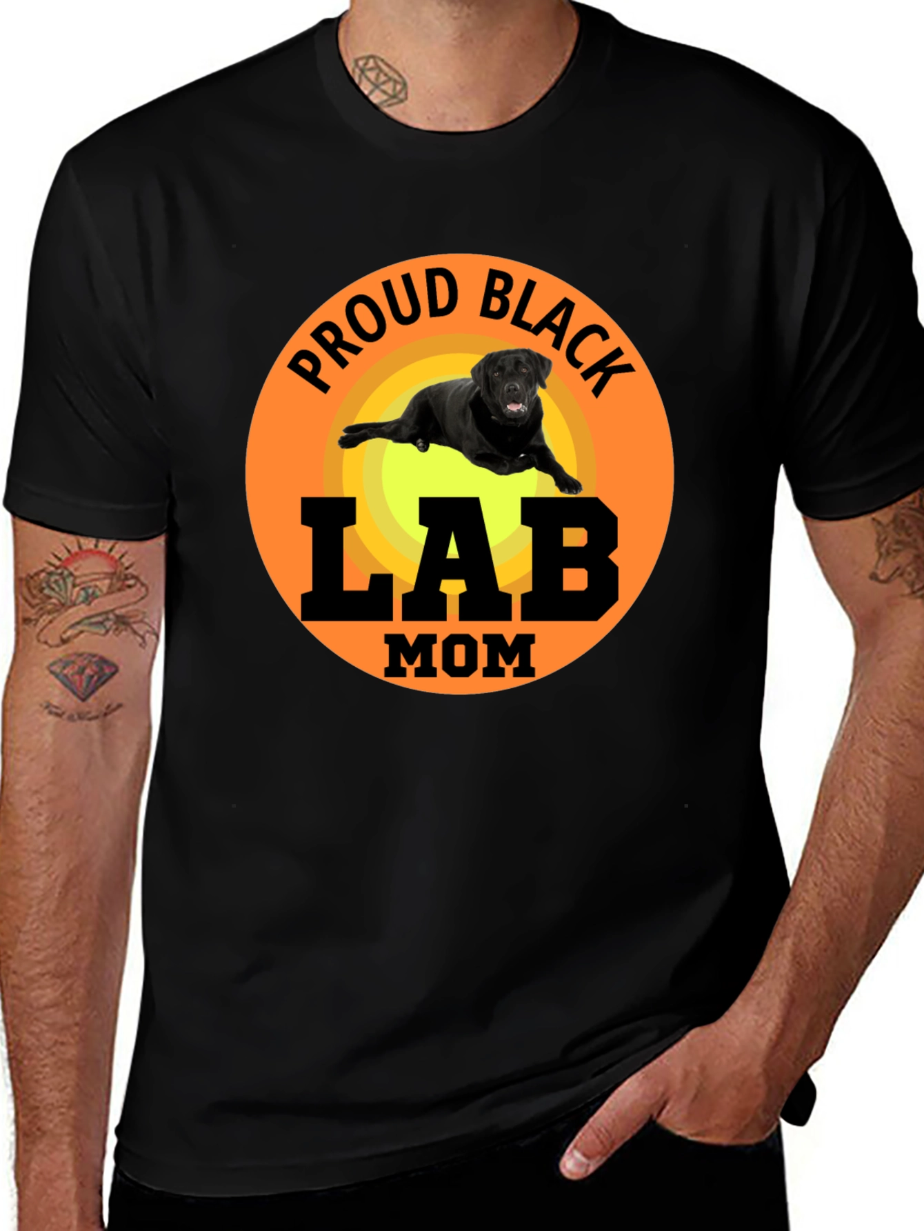 Proud Black Lab Mom T-Shirt