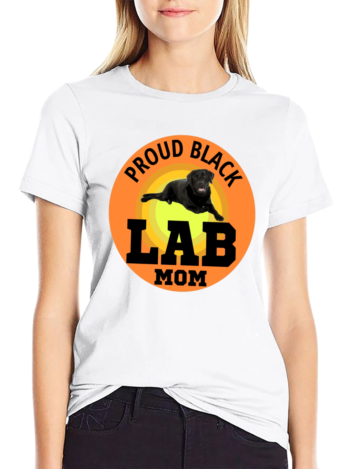 Proud Black Lab Mom T-Shirt