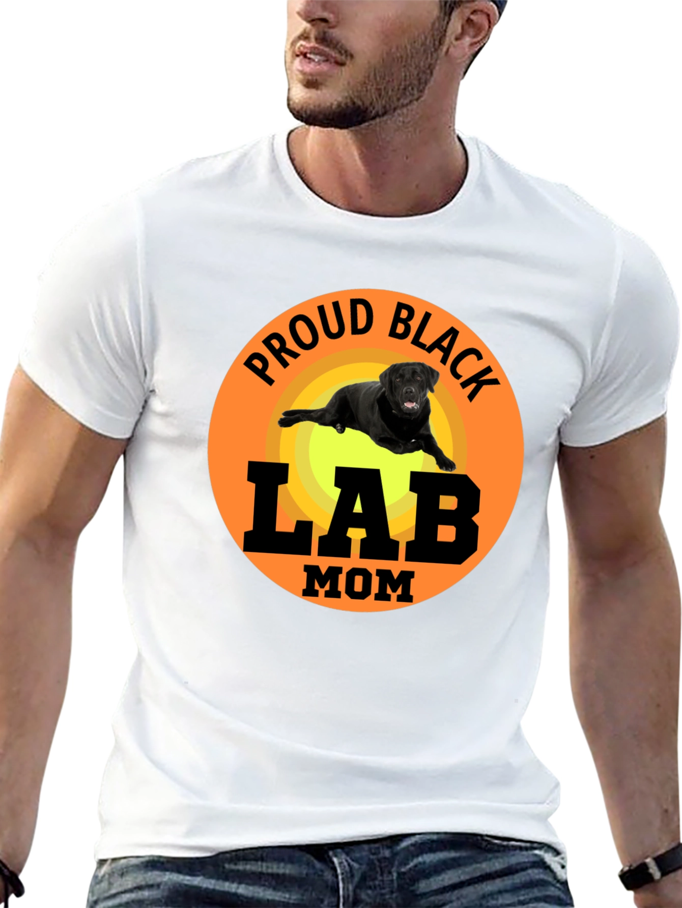 Proud Black Lab Mom T-Shirt