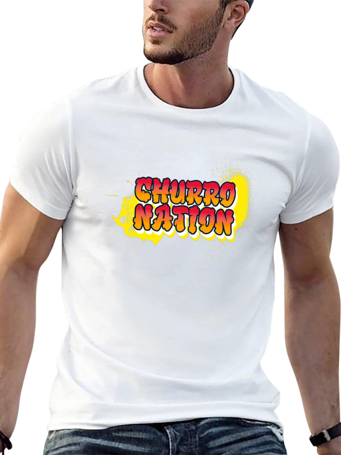 Churro Nation Graphic T-Shirt - Casual Black Tee
