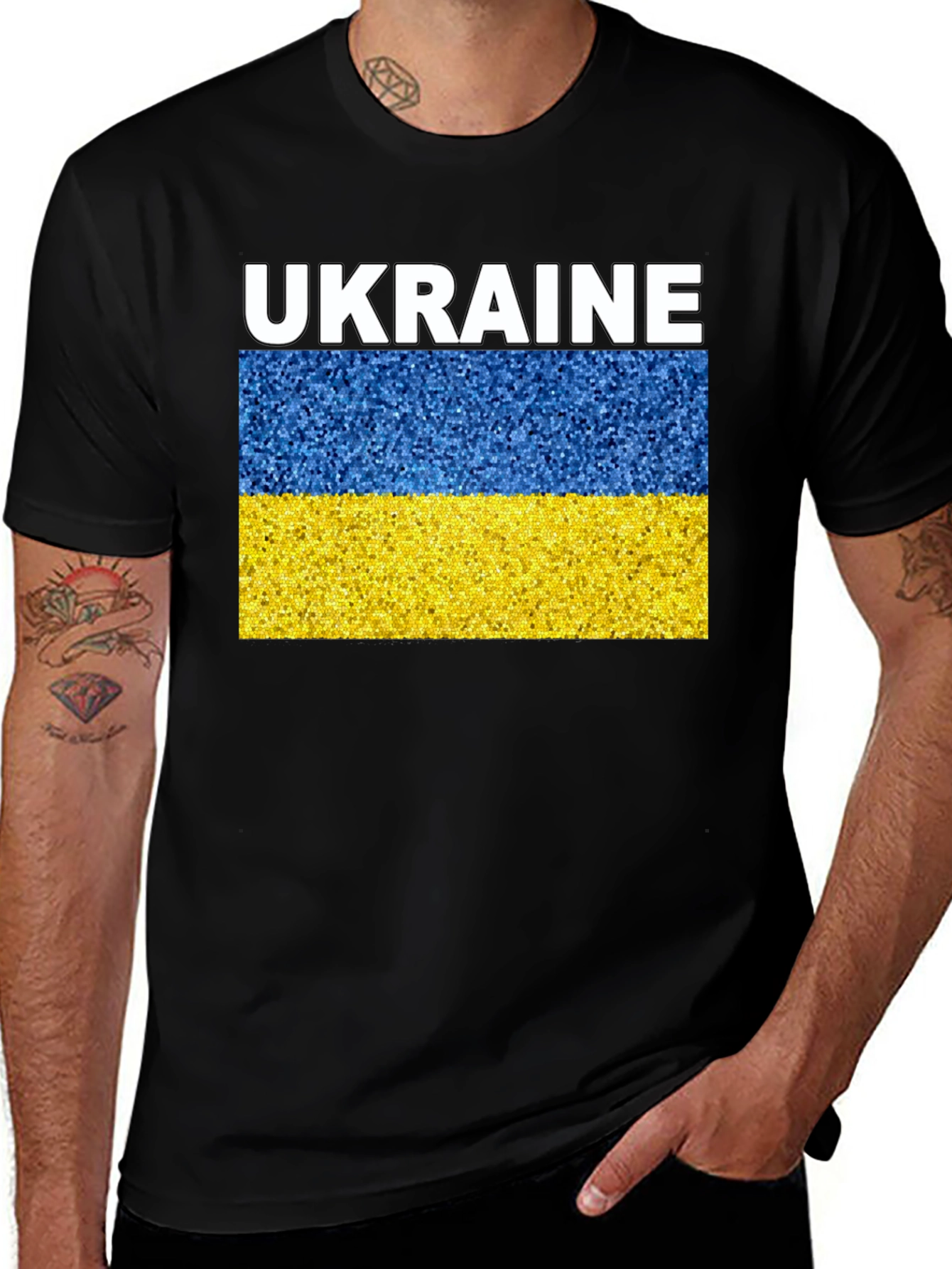 Ukraine Flag T-Shirt - Patriotic Design