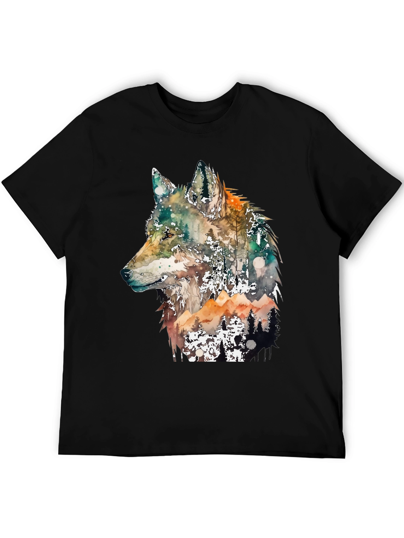 Wolf Forest Graphic Tee - Nature Inspired Design