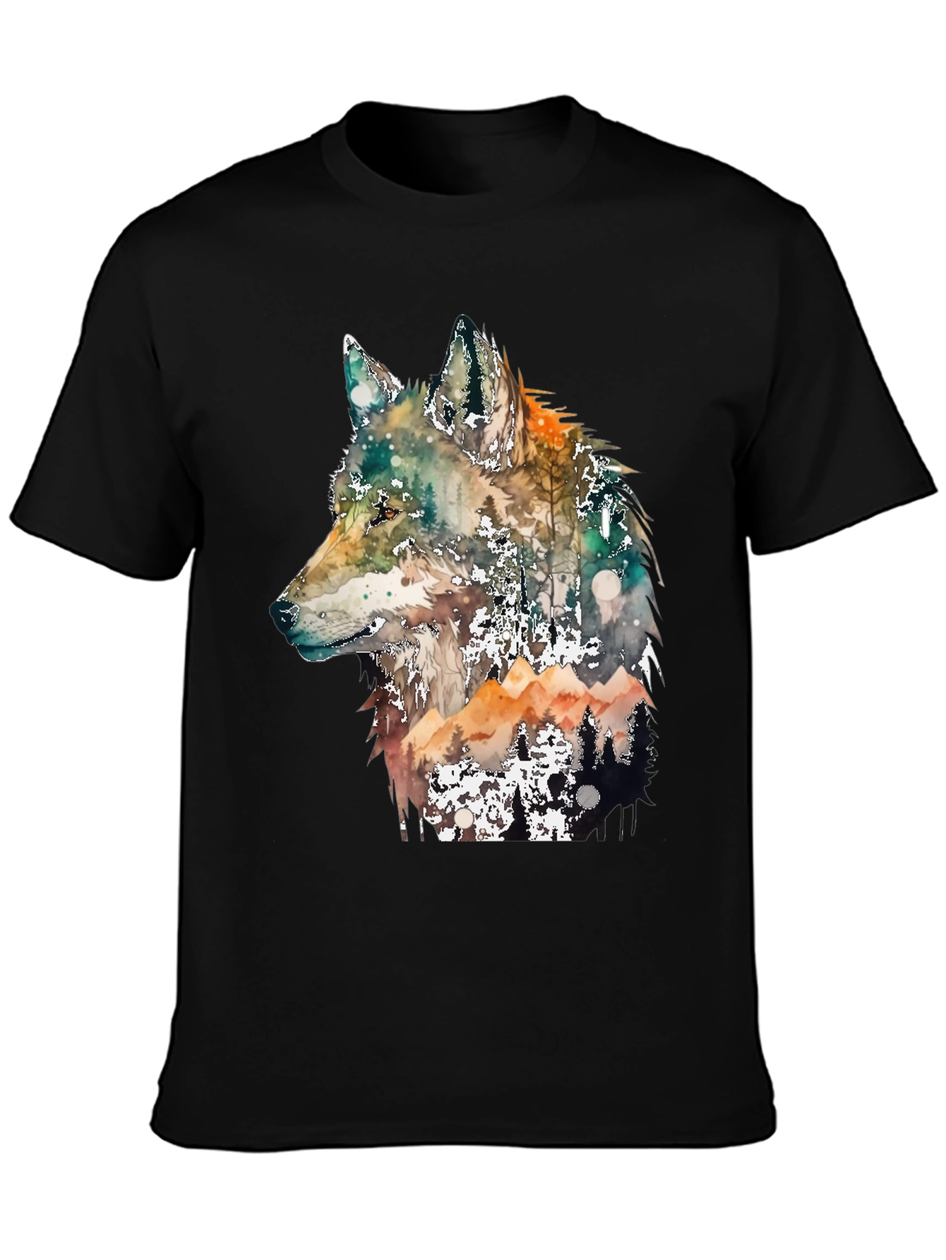 Wolf Forest Graphic Tee - Nature Inspired Design
