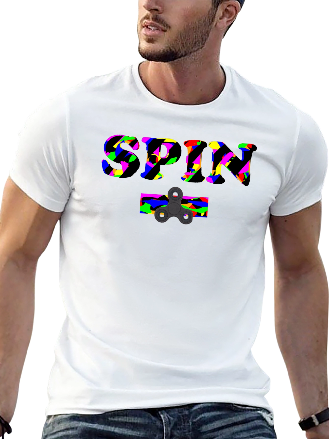 Spin T-Shirt - Novelty Fidget Spinner Design