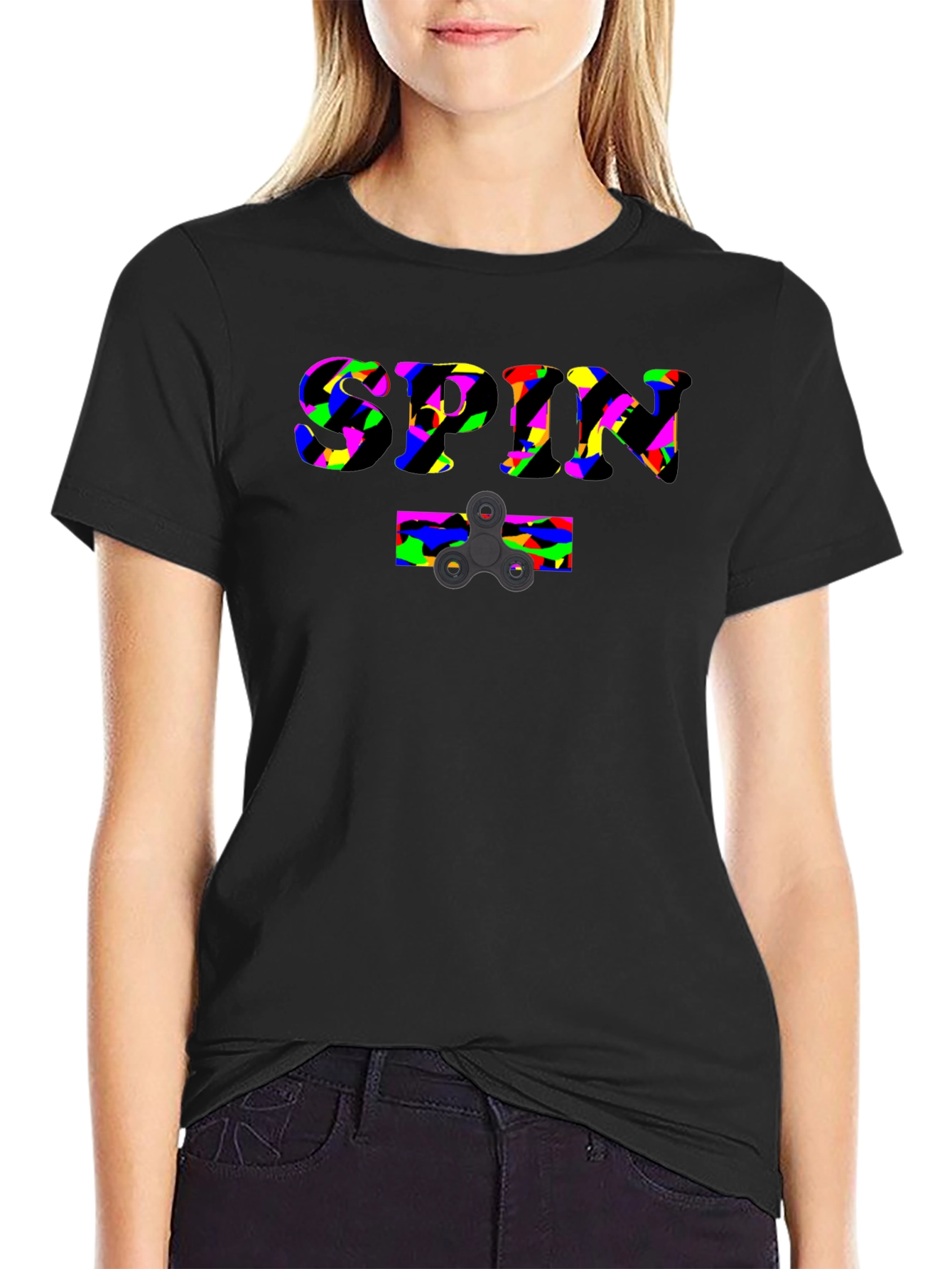 Spin T-Shirt - Novelty Fidget Spinner Design