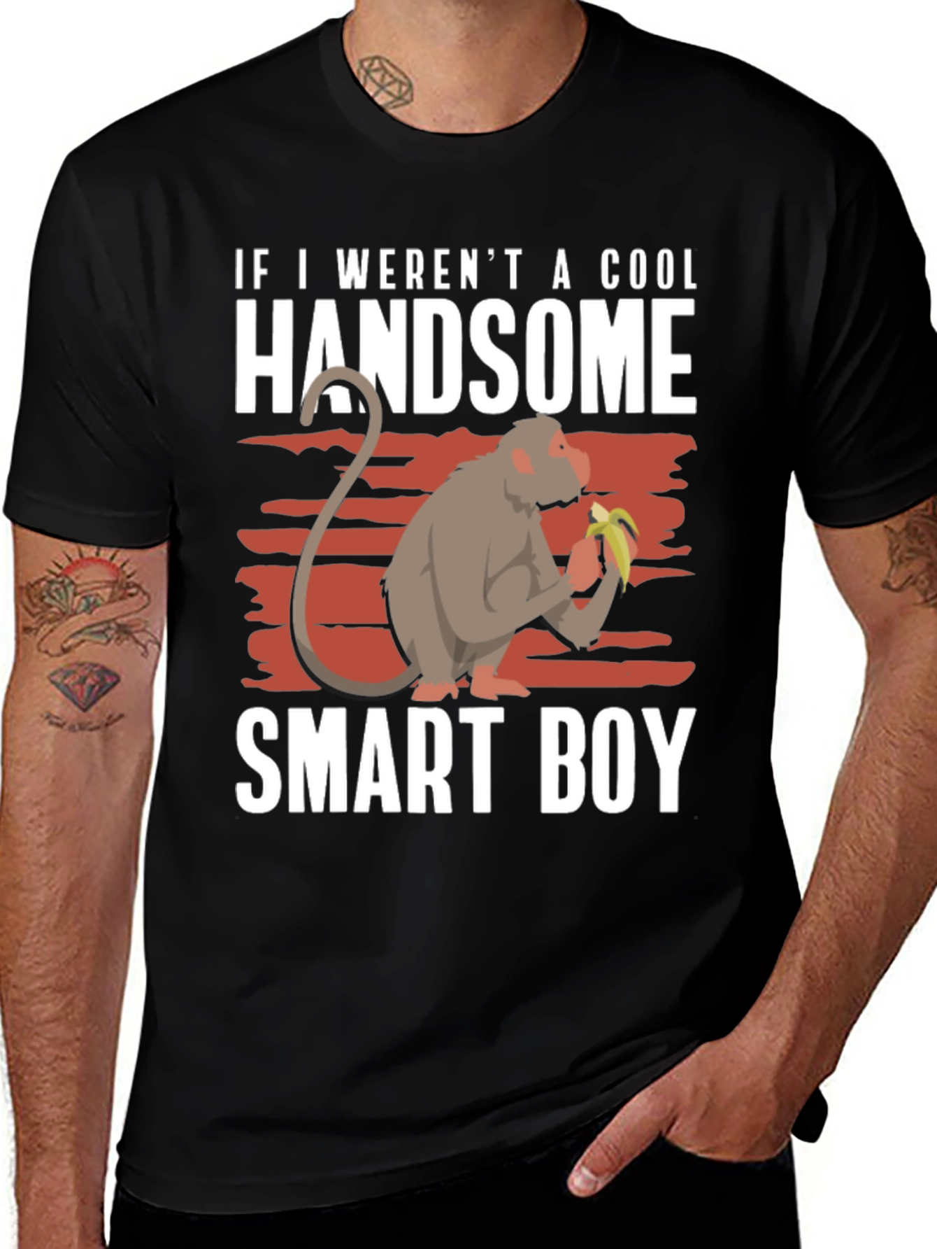 Cool Handsome Smart Boy Monkey T-Shirt