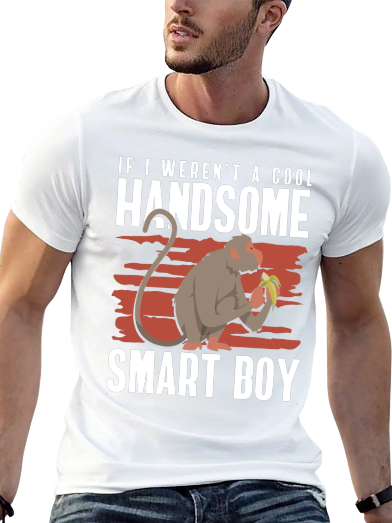 Cool Handsome Smart Boy Monkey T-Shirt