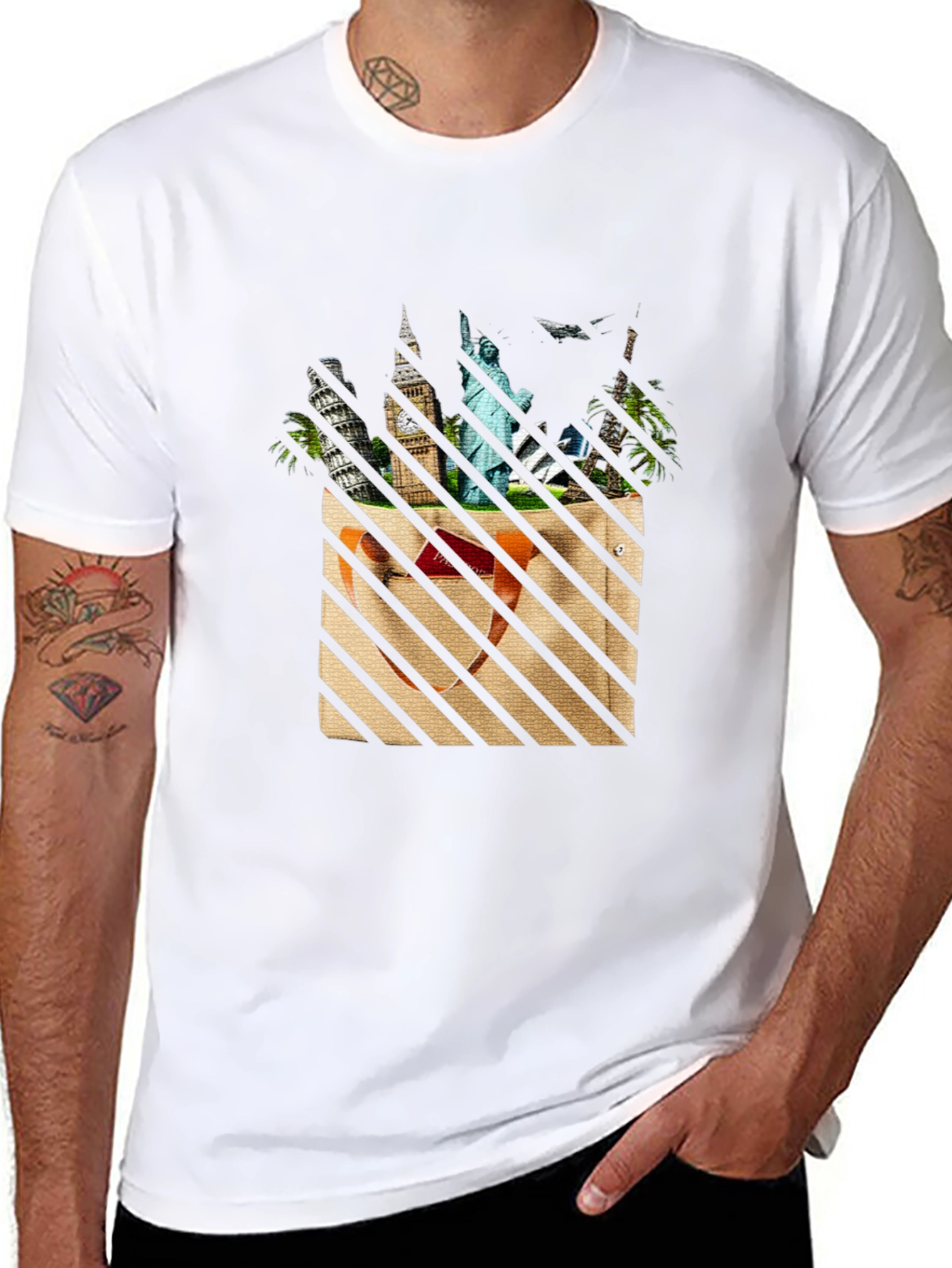 World Travel Black T-Shirt