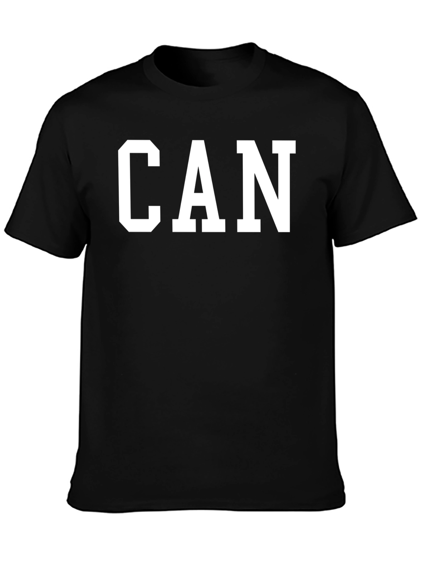 CAN Bold Graphic Tee - Black Cotton T-Shirt