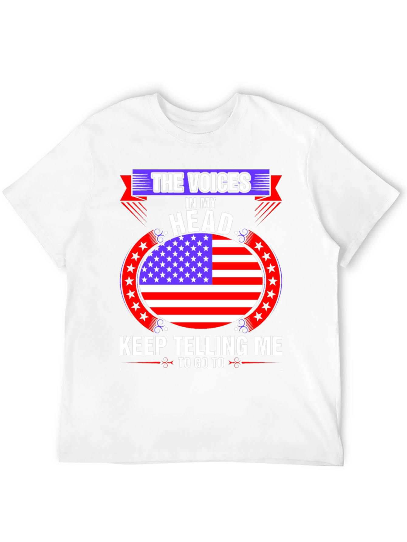Voices in My Head American Flag Graphic Tee