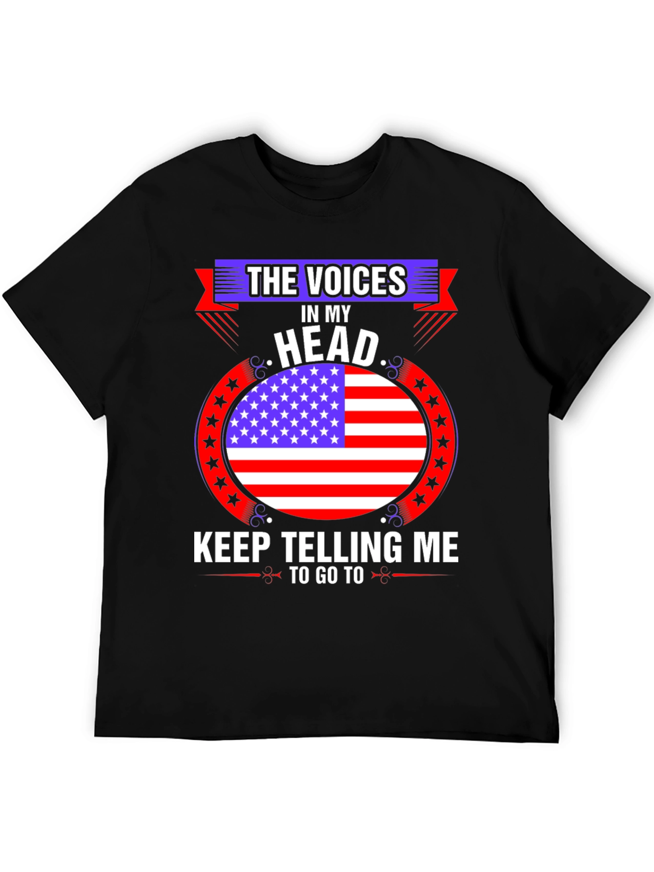 Voices in My Head American Flag Graphic Tee