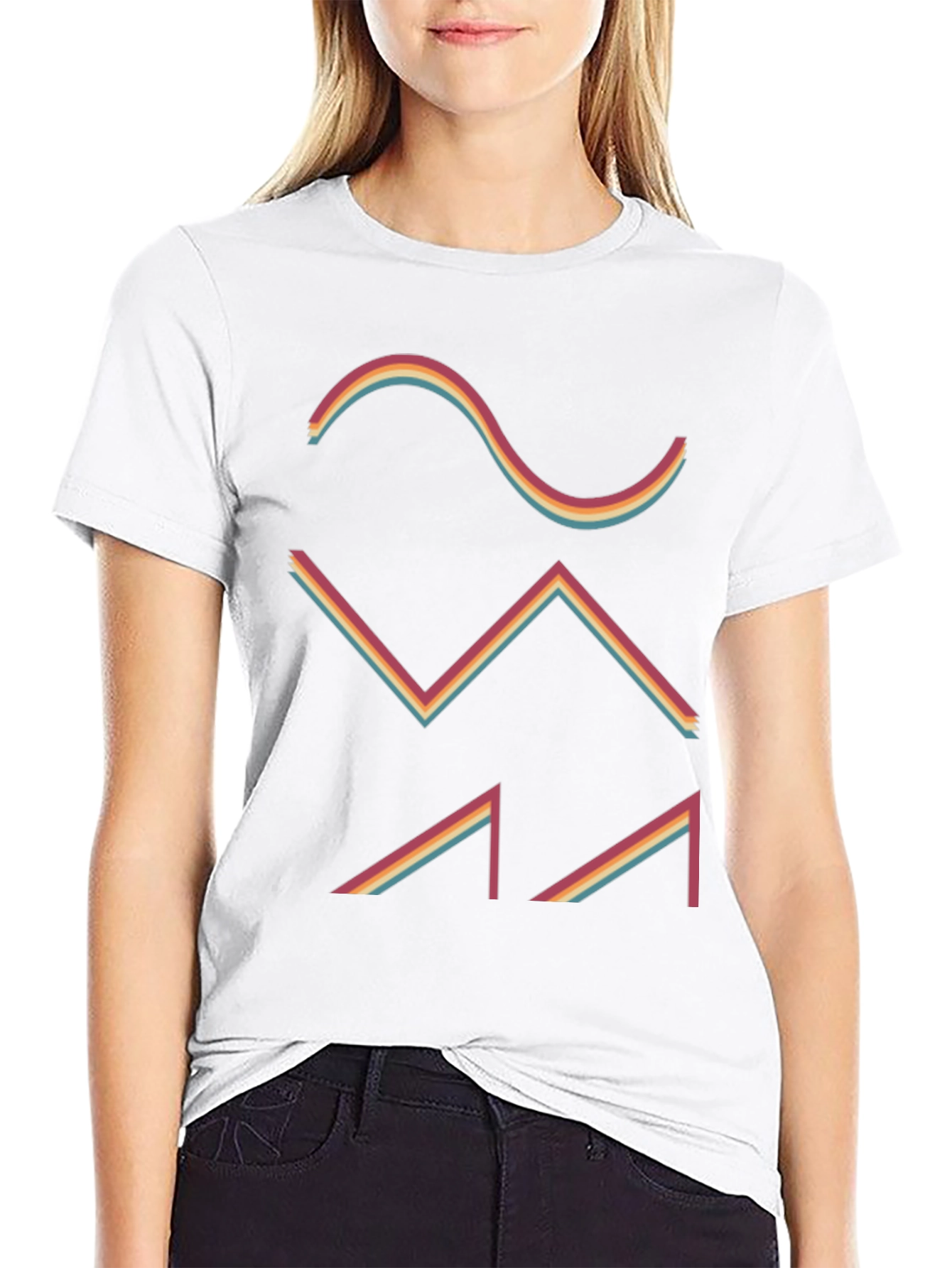 Retro Waveform Graphic Tee - Black
