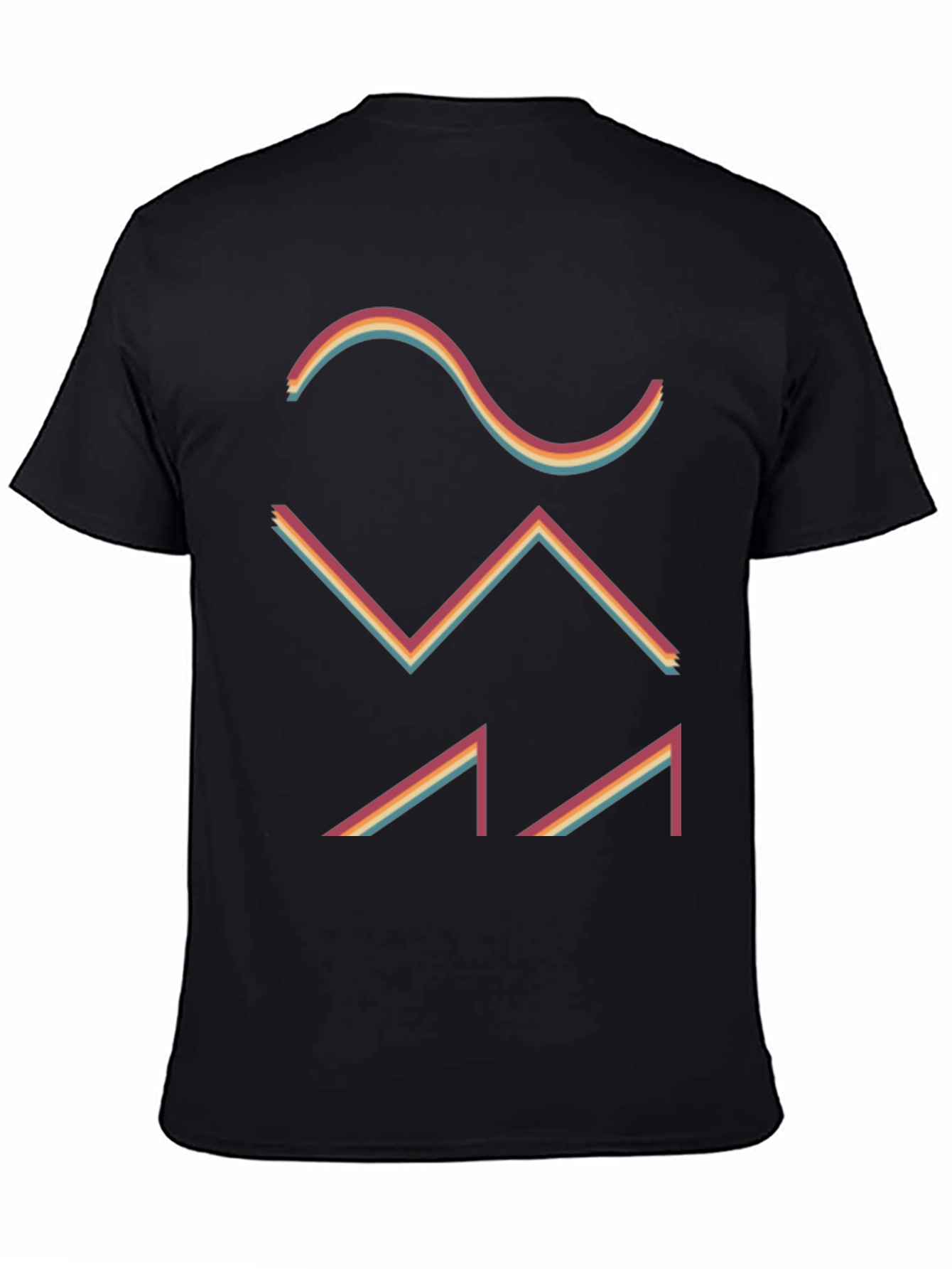 Retro Waveform Graphic Tee - Black