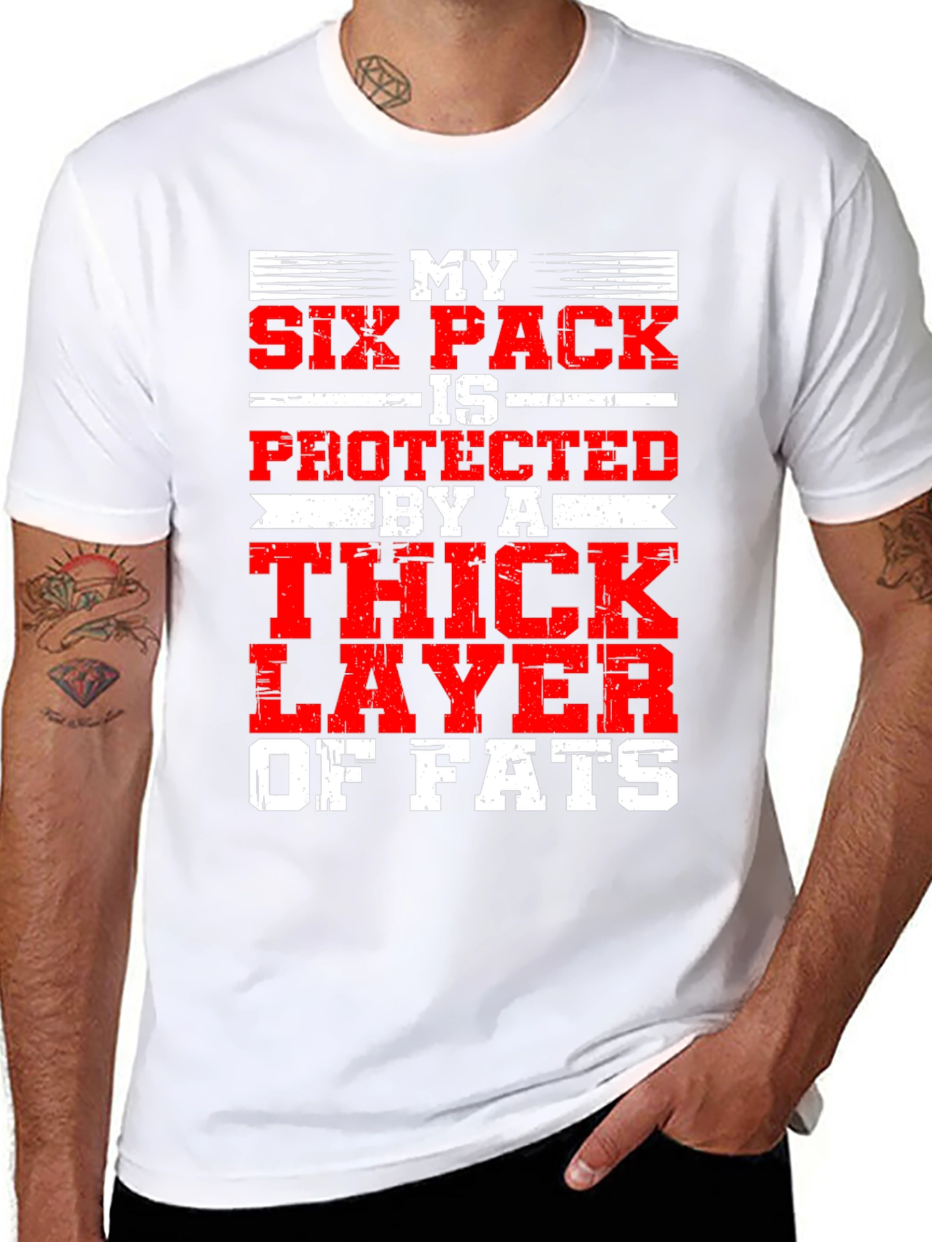 My Six Pack is Protected Funny Graphic T-Shirt