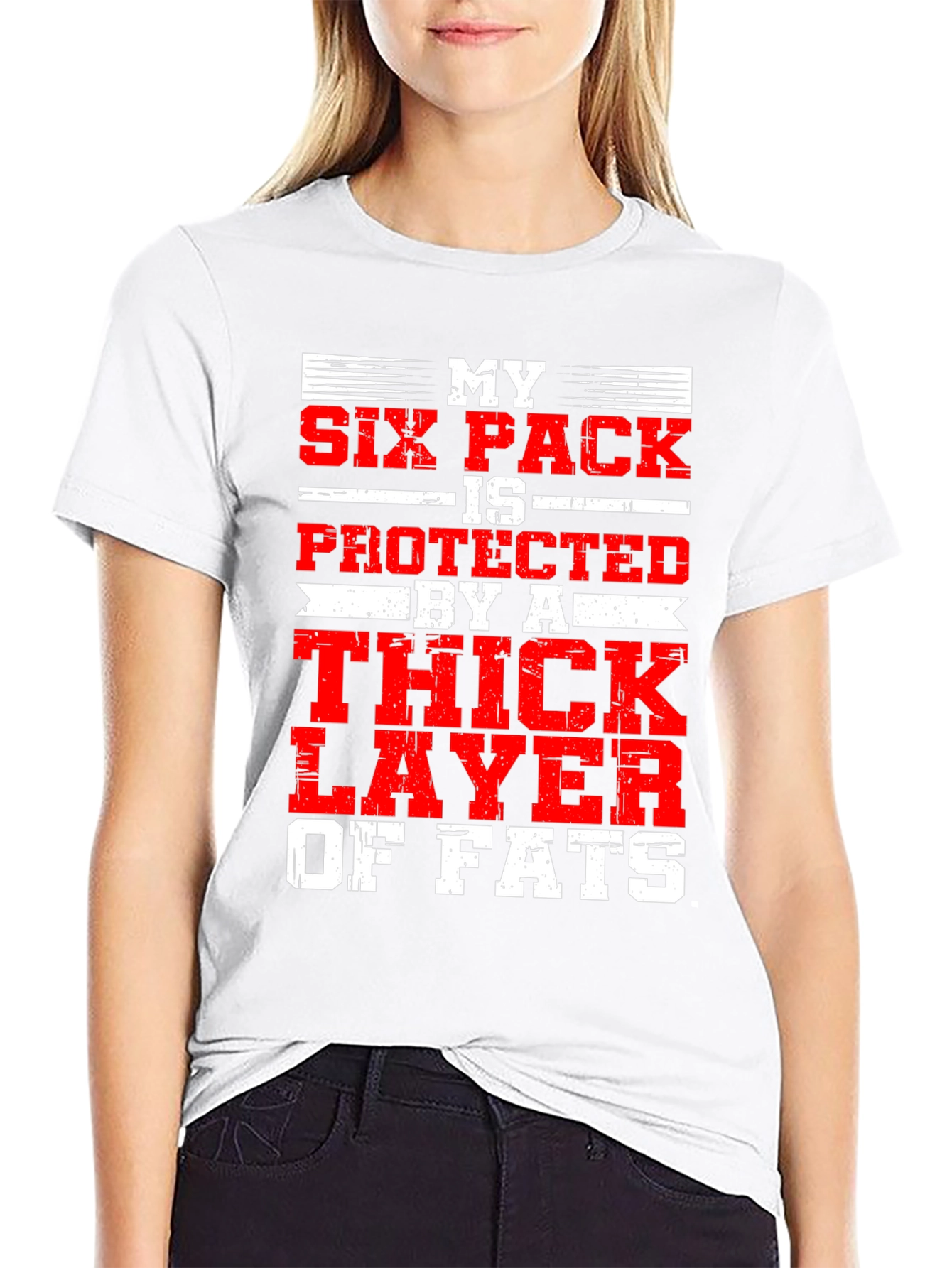 My Six Pack is Protected Funny Graphic T-Shirt
