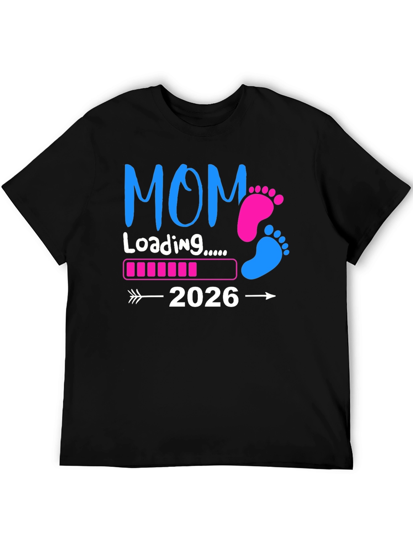 Mom Loading 2026 T-Shirt Pregnancy Announcement Tee