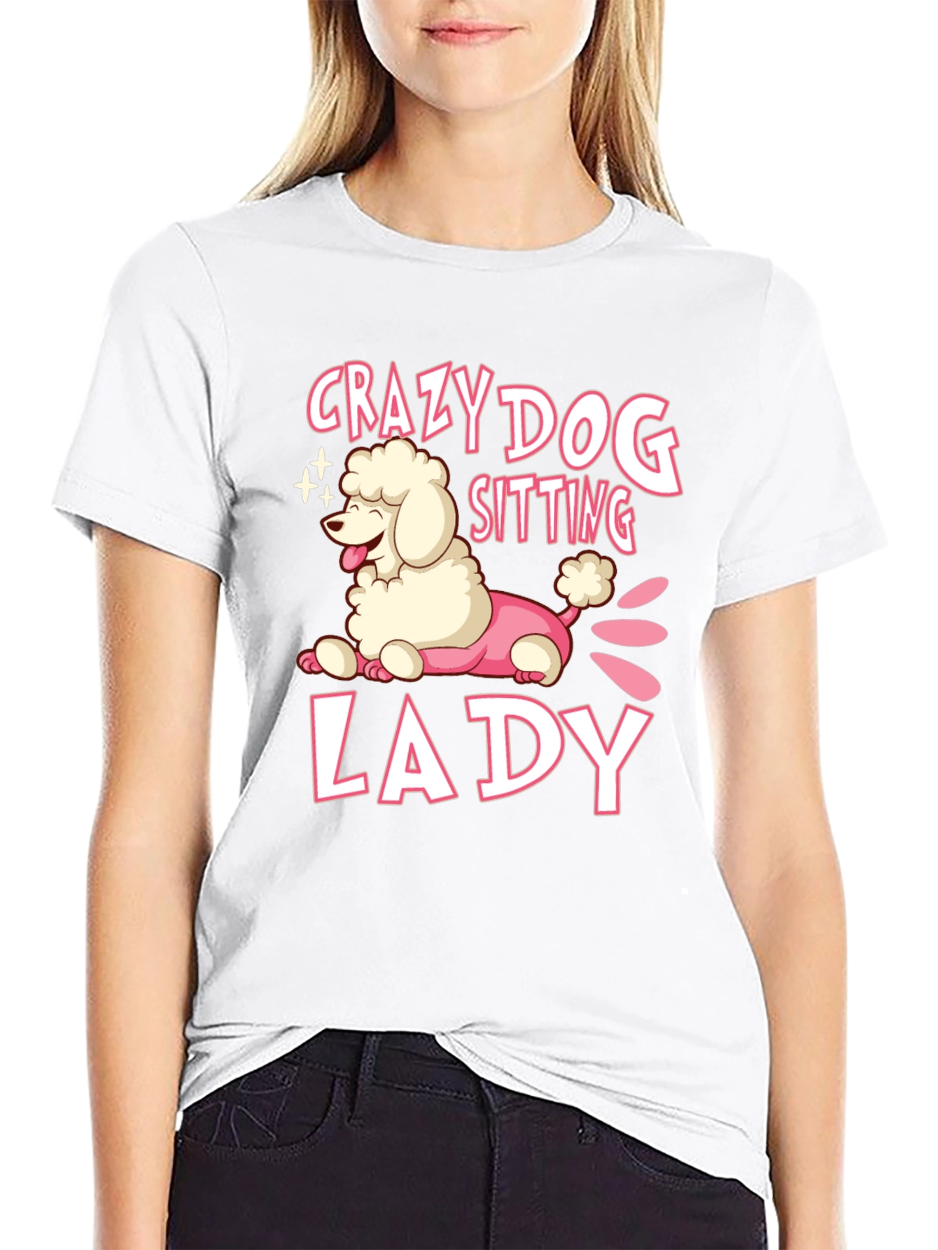 Crazy Dog Lady T-Shirt Cute Poodle Graphic Tee