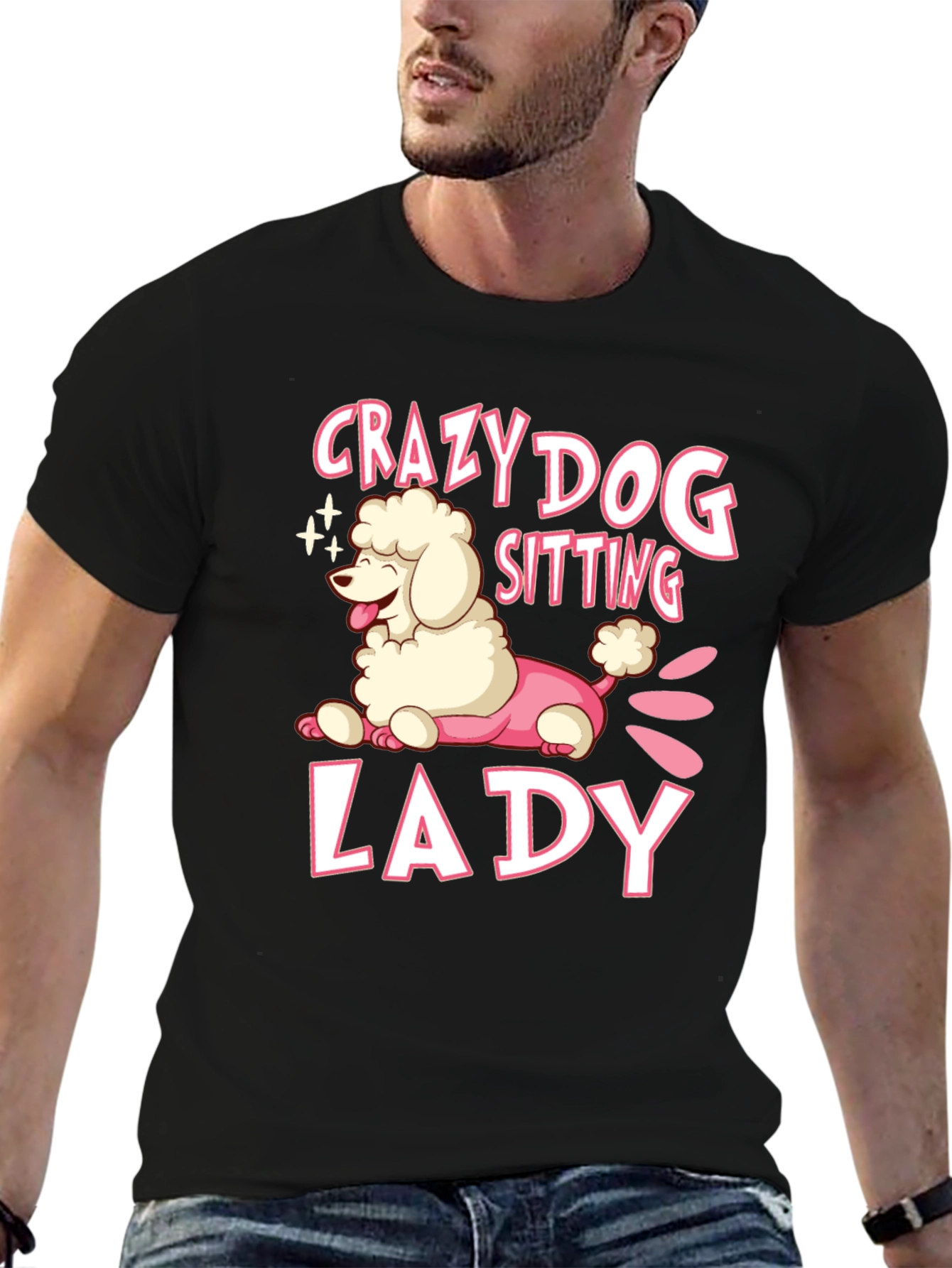 Crazy Dog Lady T-Shirt Cute Poodle Graphic Tee