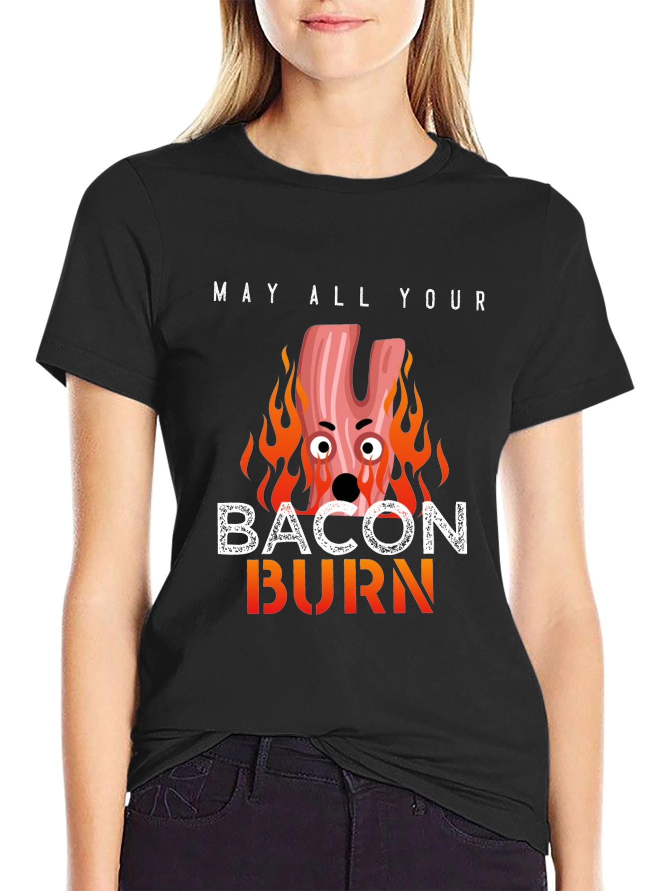 Bacon Burn T-Shirt - Funny Graphic Tee