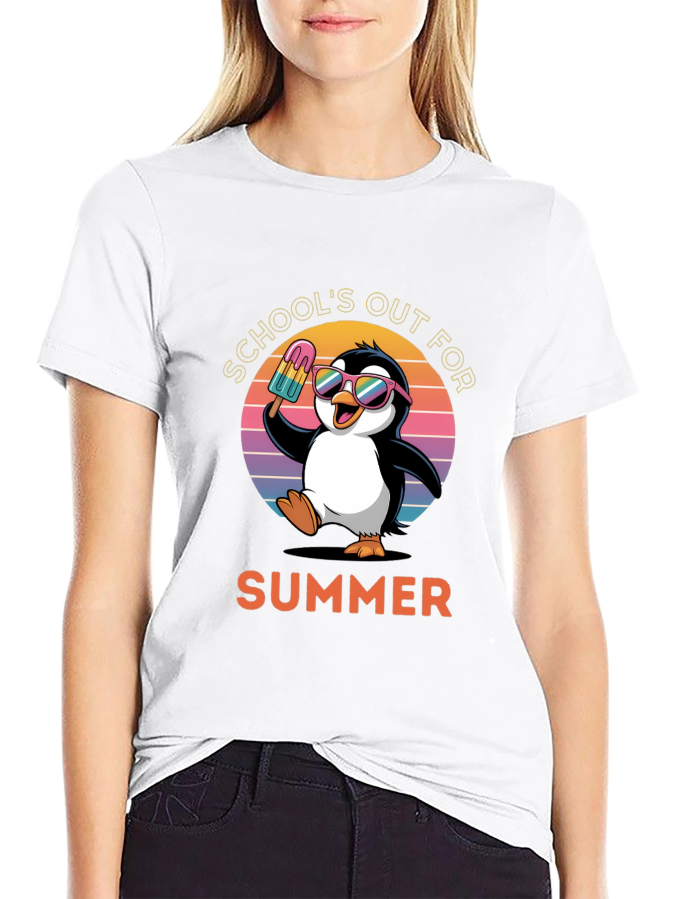 Schools Out Summer Penguin T-Shirt