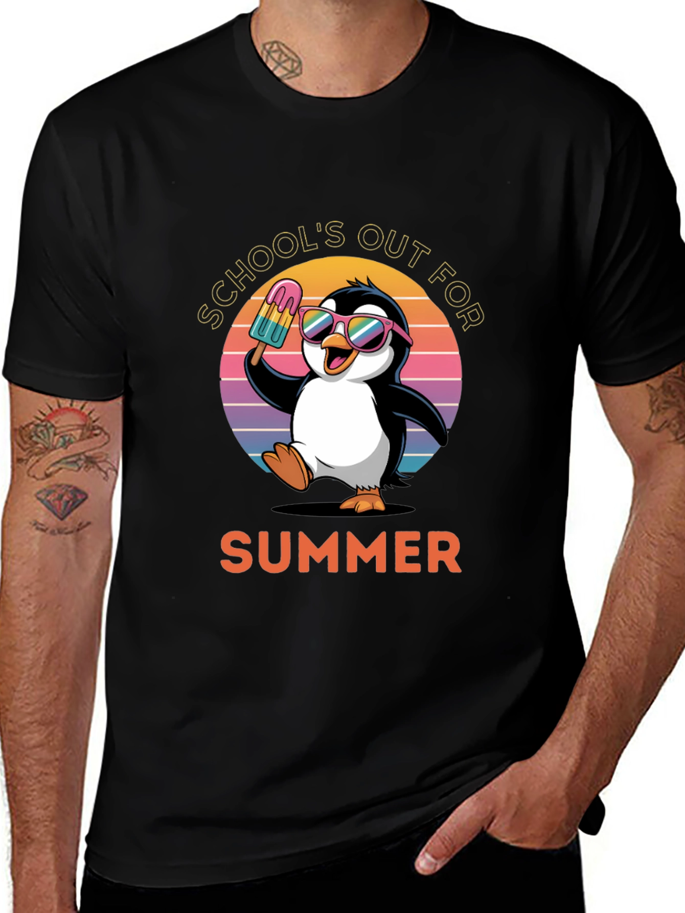 Schools Out Summer Penguin T-Shirt