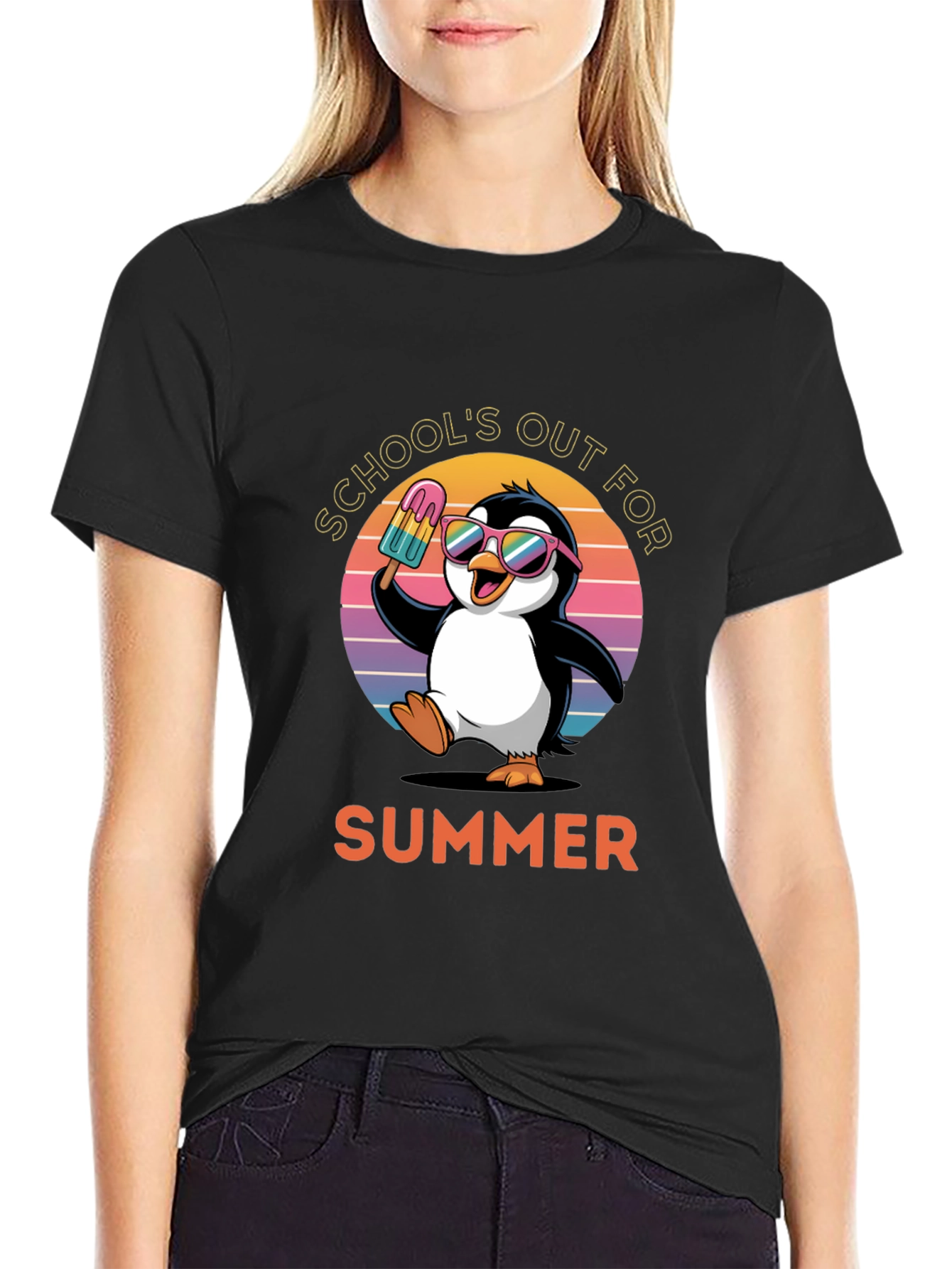Schools Out Summer Penguin T-Shirt