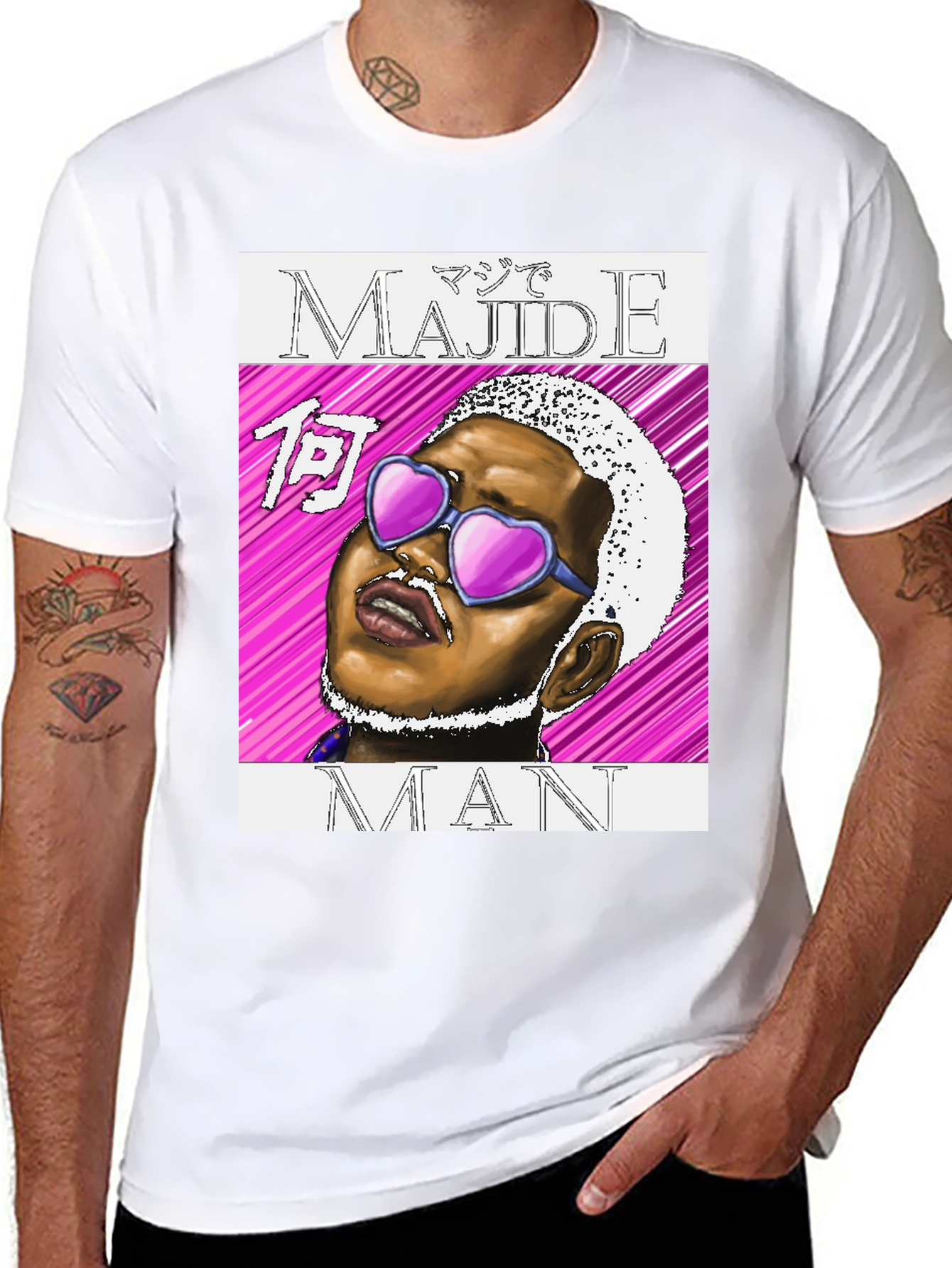 Majide Man Graphic Tee - Edgy Style
