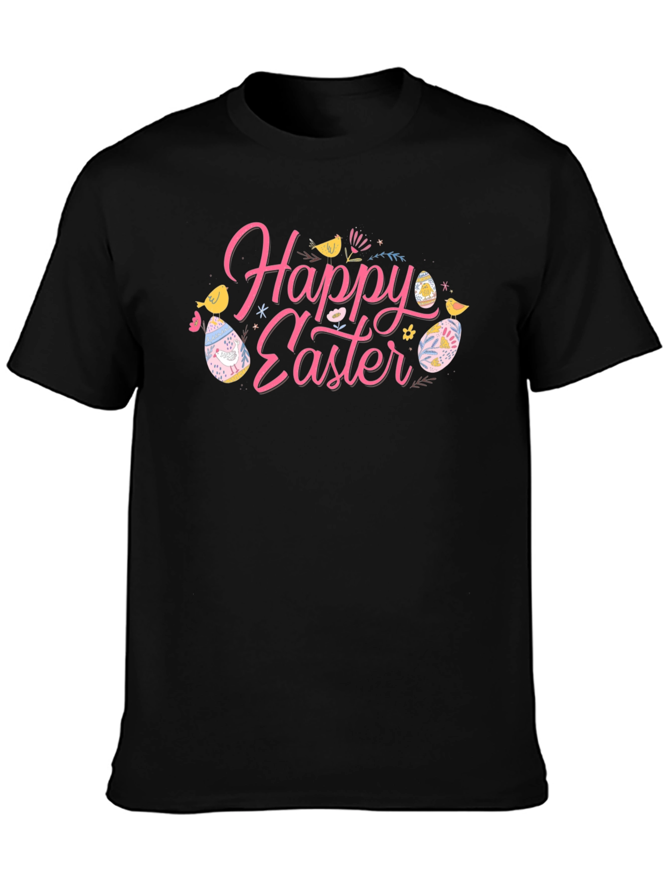 Happy Easter Black T-Shirt