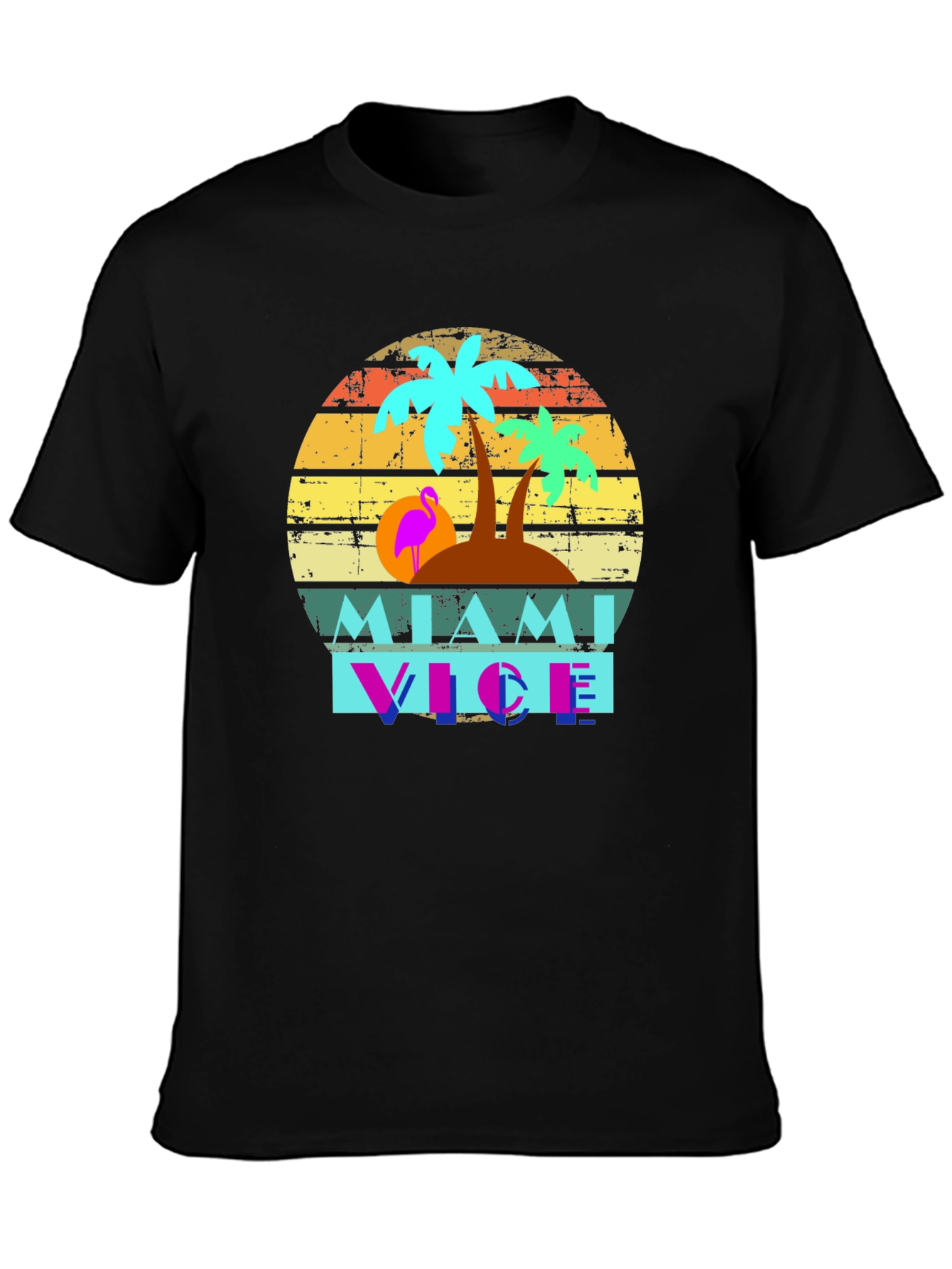 Miami Vice Graphic Tee - Retro Style