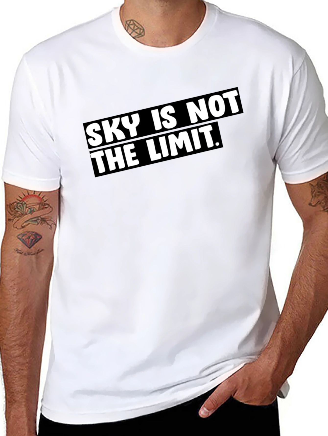 Sky Is Not The Limit Black Graphic Tee