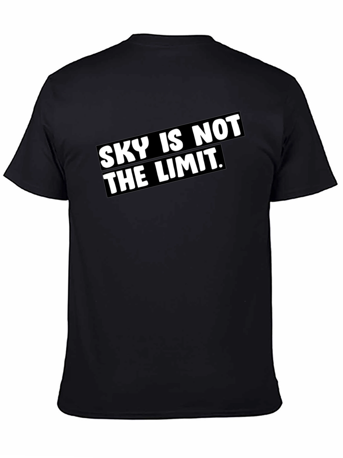 Sky Is Not The Limit Black Graphic Tee