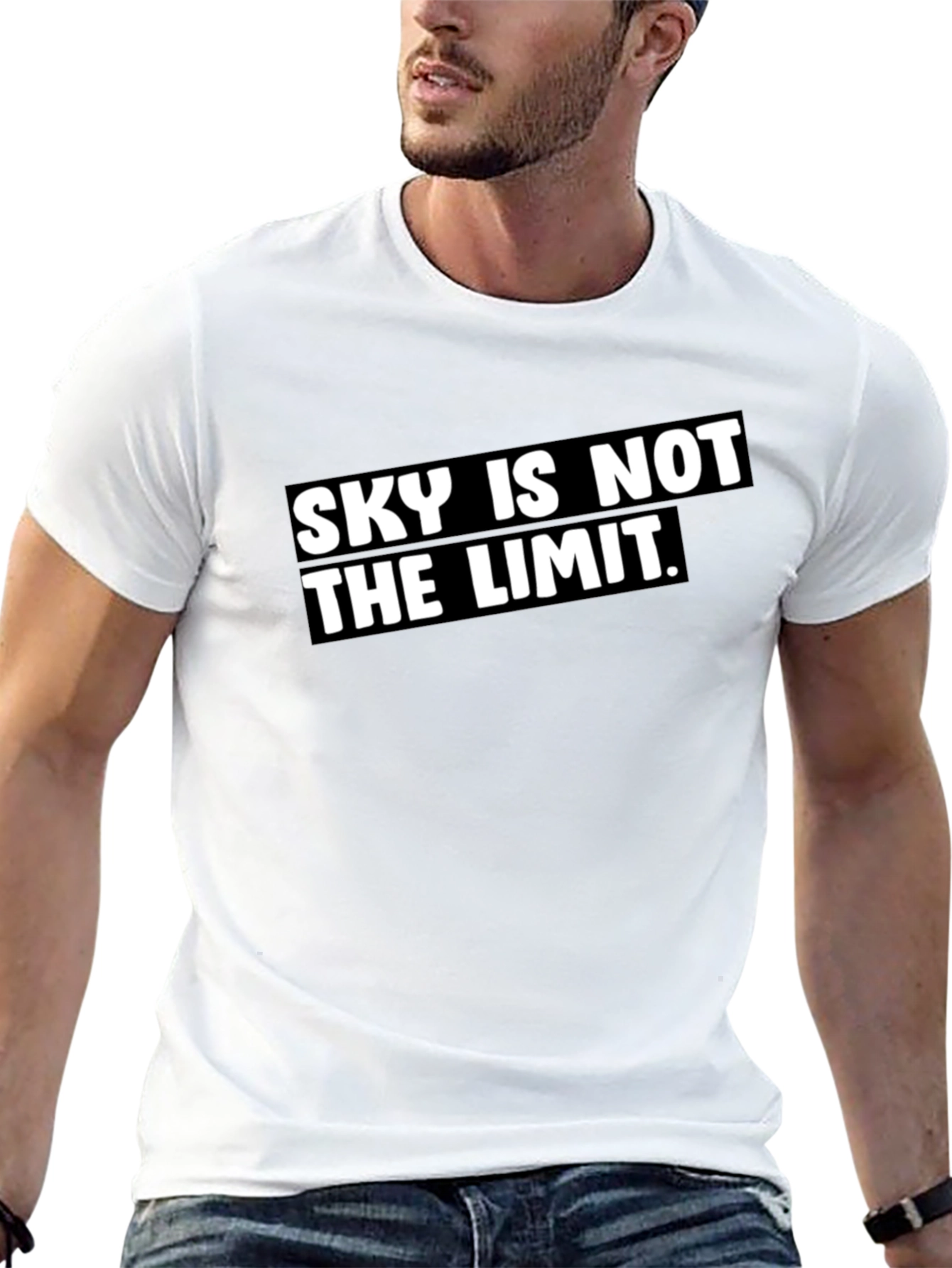 Sky Is Not The Limit Black Graphic Tee