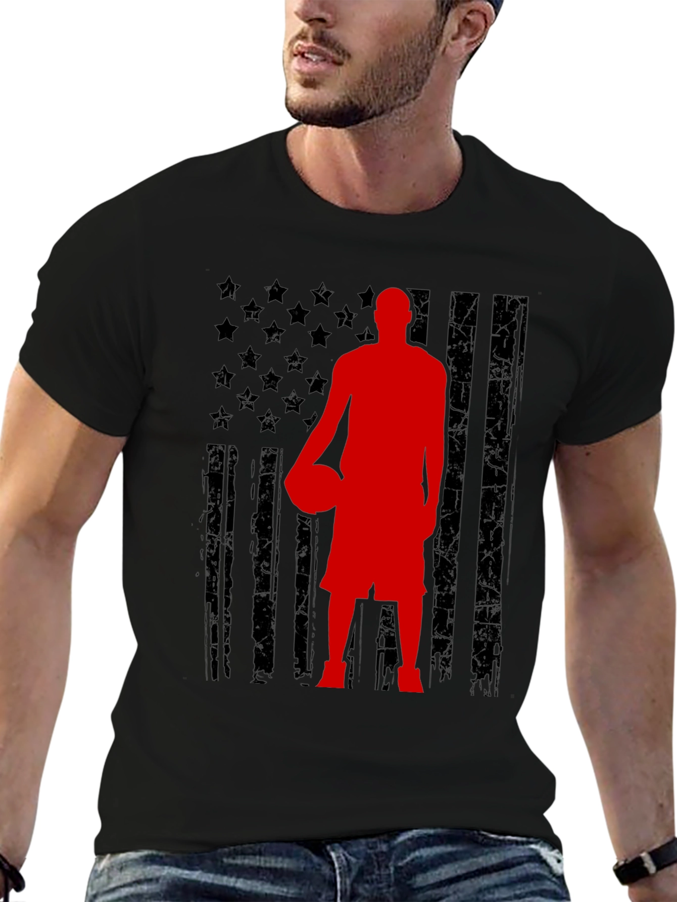 Basketball USA Flag Graphic Tee