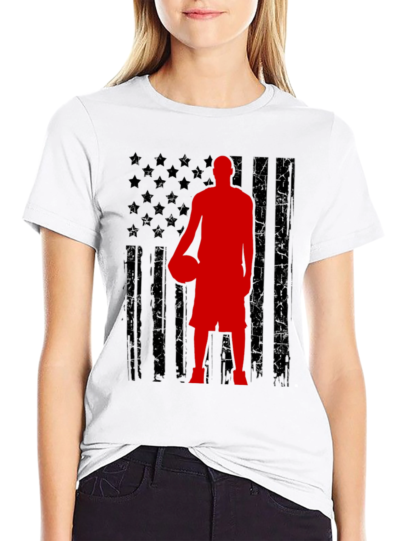 Basketball USA Flag Graphic Tee