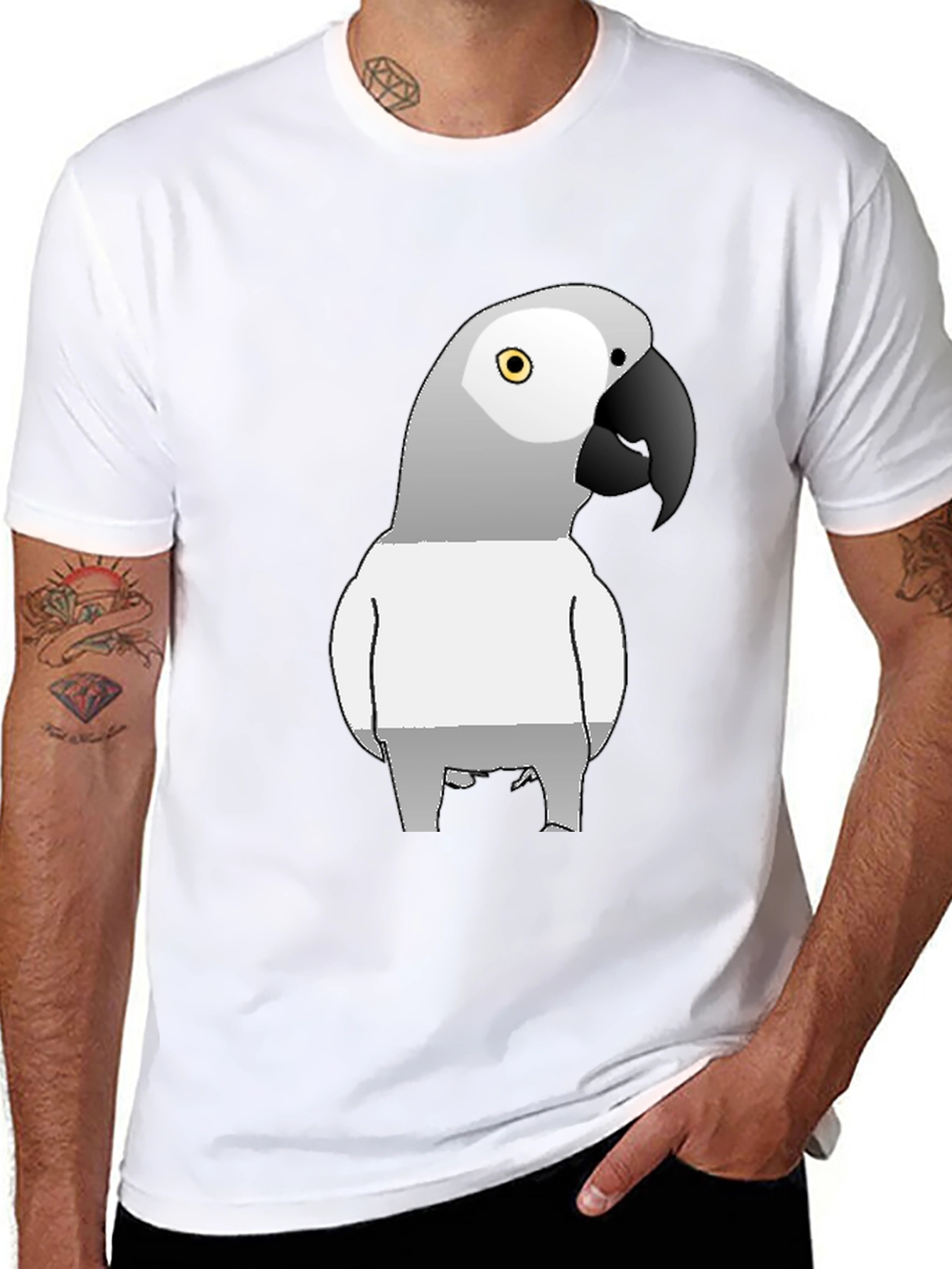 Parrot Graphic T-Shirt - Stylish Bird Lover Tee