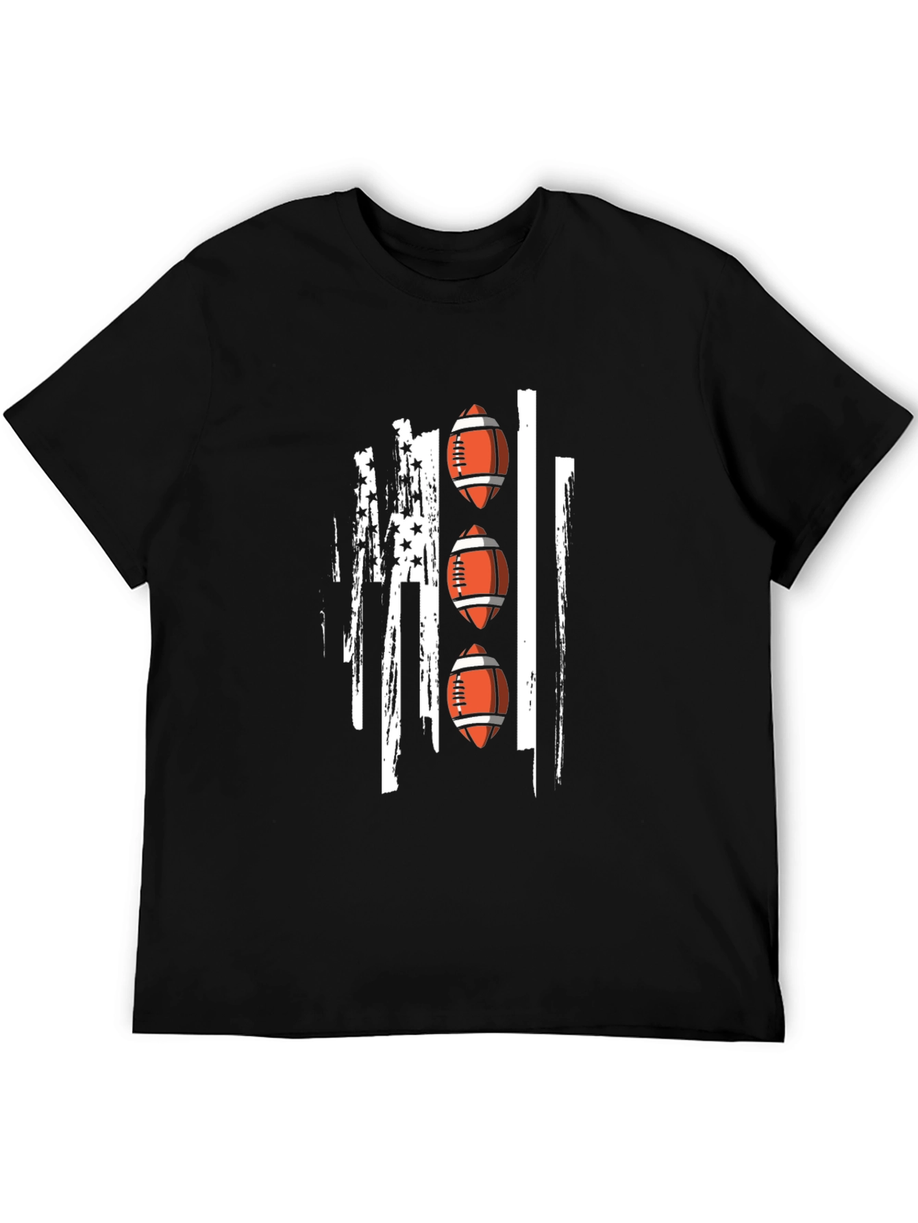Football Flag Graphic Tee - Black