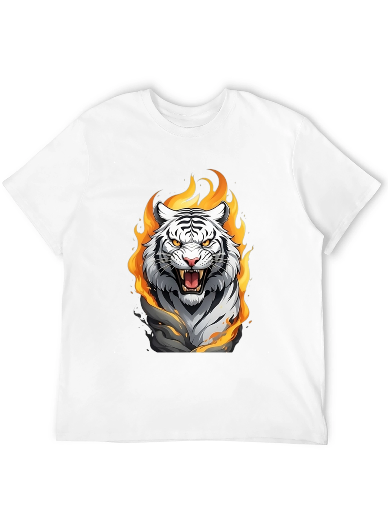 Fiery Tiger Graphic Tee - Bold Animal Print