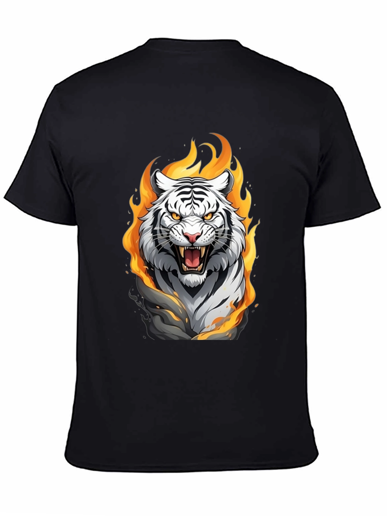 Fiery Tiger Graphic Tee - Bold Animal Print