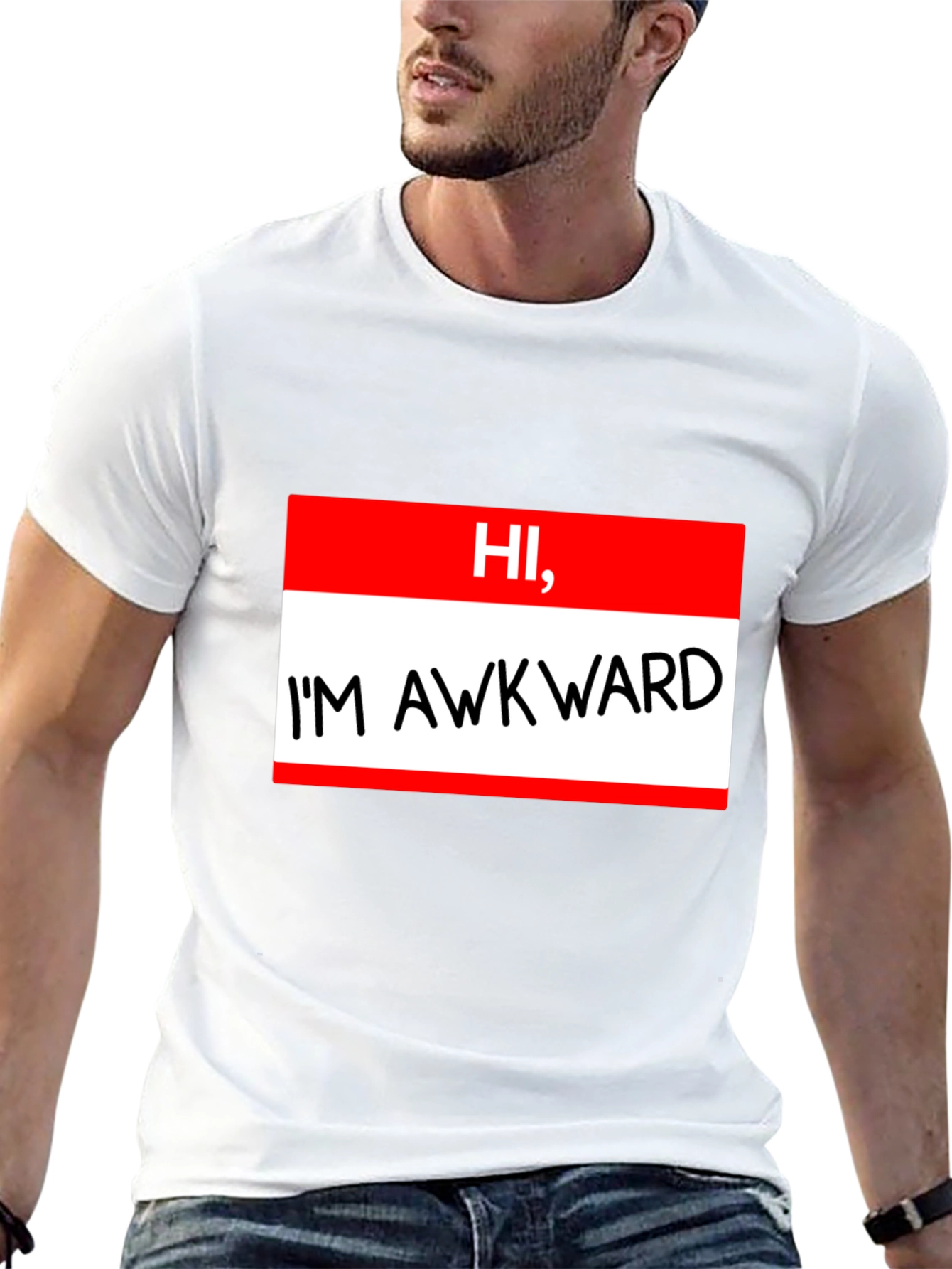Hi Im Awkward T-Shirt Funny Introvert Tee