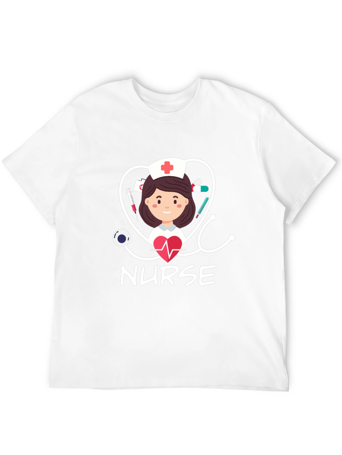 Nurse Graphic T-Shirt - Black Cotton Blend