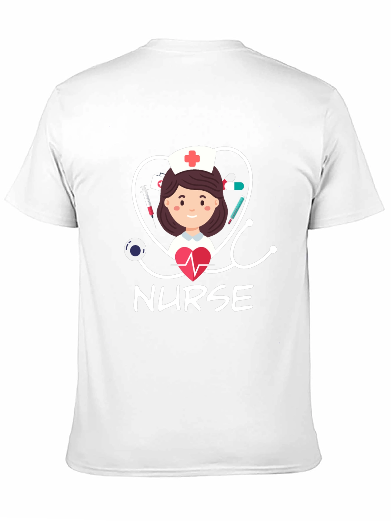 Nurse Graphic T-Shirt - Black Cotton Blend